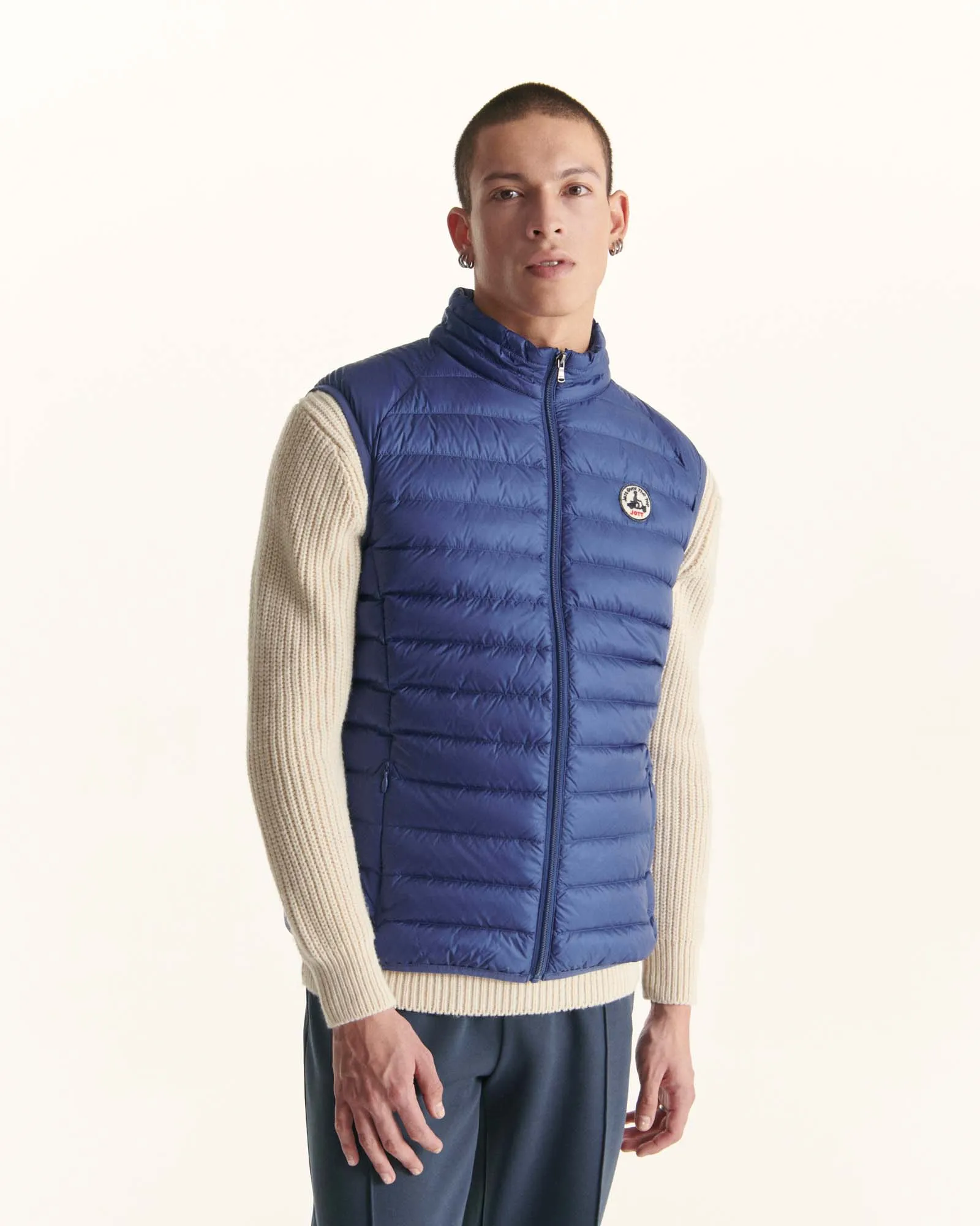 Dark Denim Sleeveless down jacket Tom