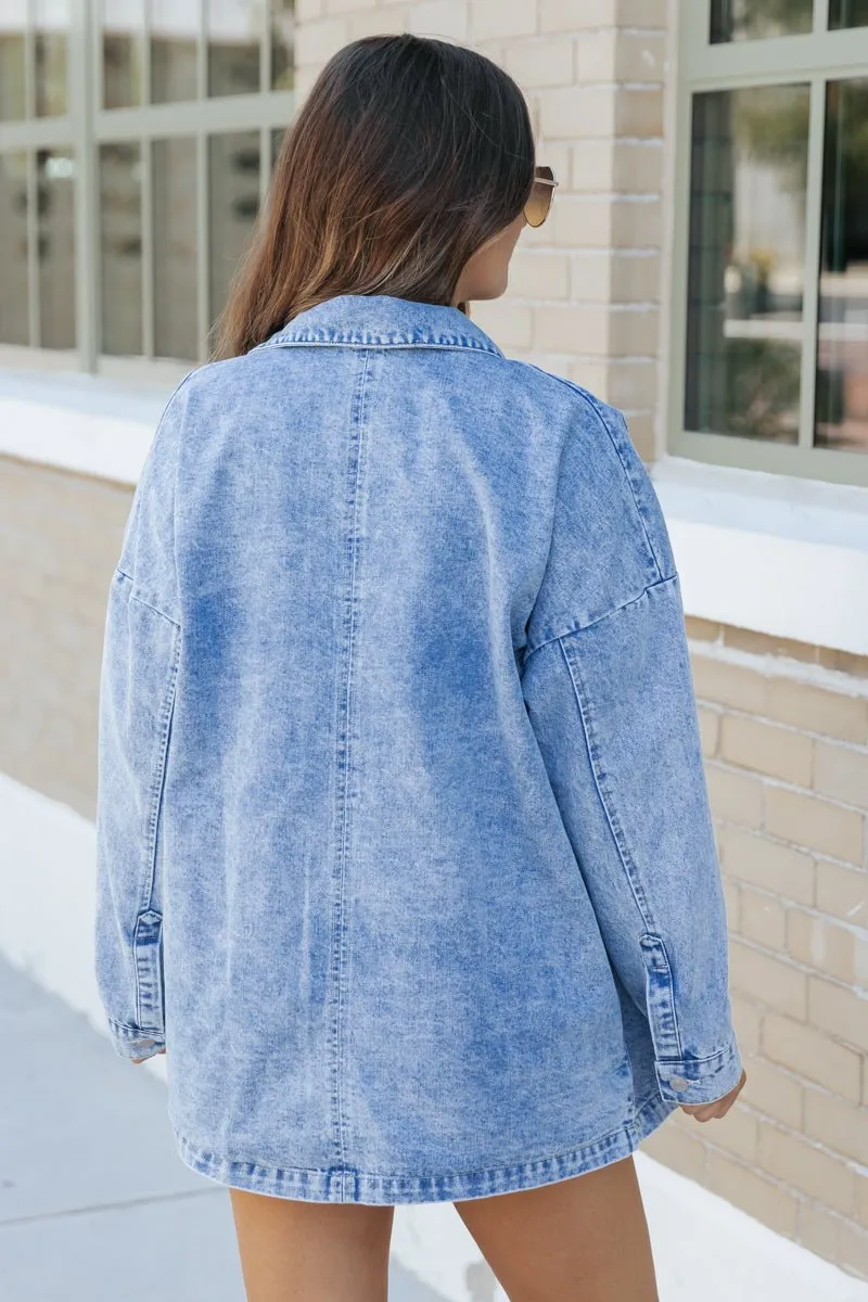 Denim Button Down Jacket