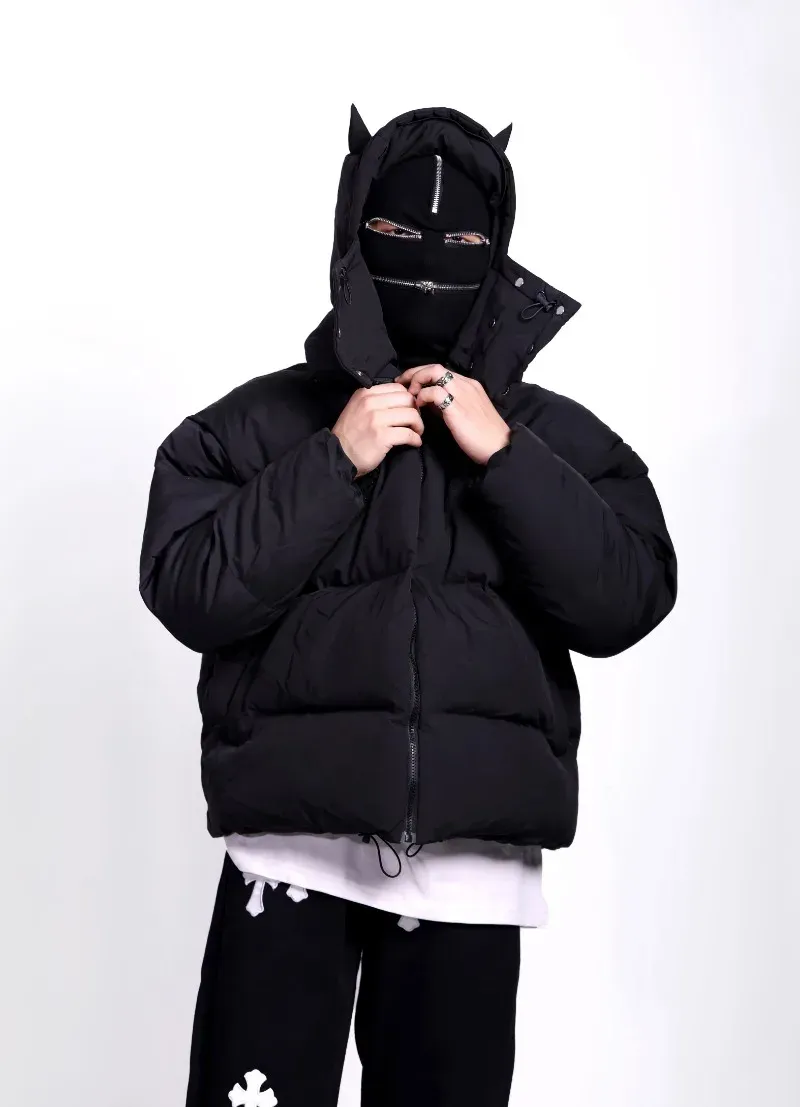 Devil | Black Puffer Jacket