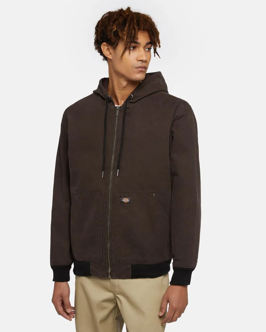 Dickies Hooded Duck Canvas Jacket - Dark Brown