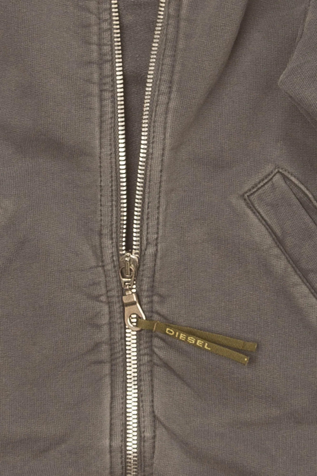 Diesel - Brown Long Sleeve Zip Up Sweatshirt