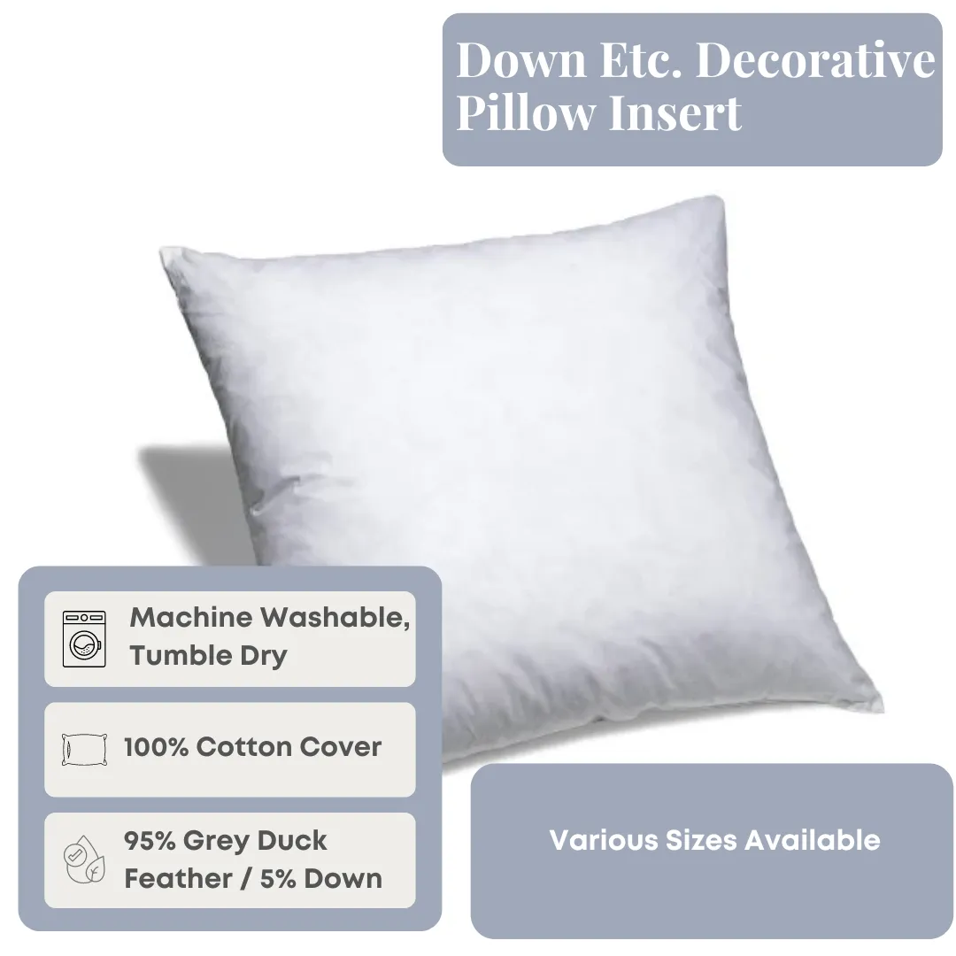 Down Etc. Feather Pillow Insert | Square