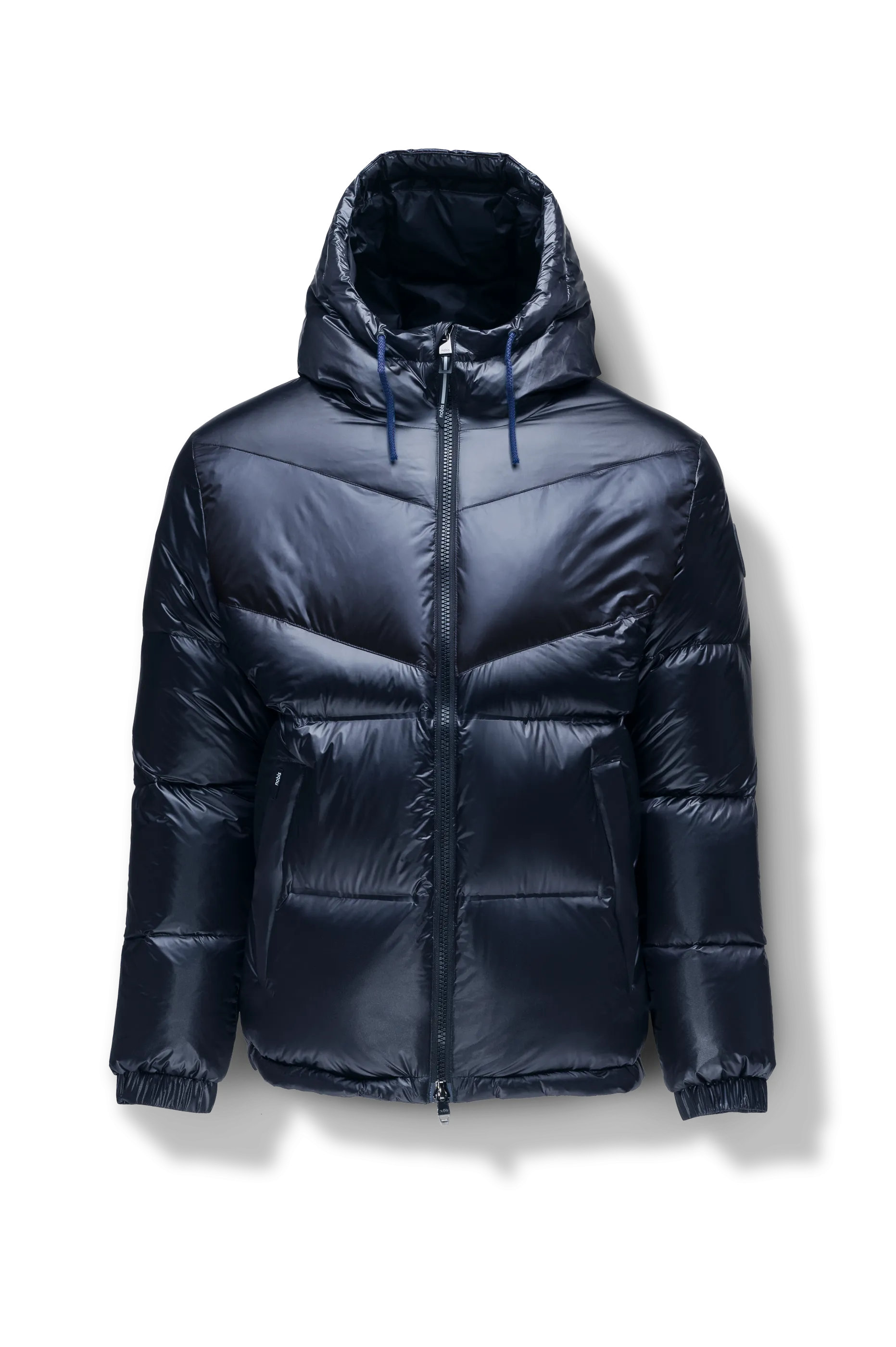 Dyna Men's Chevron Quilted Puffer Jacket Navy