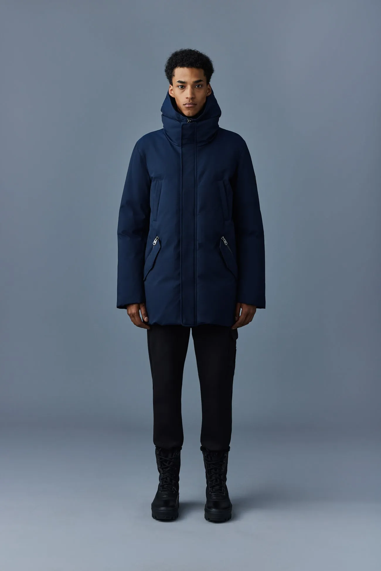 Edward 2-in-1 Down Coat With Removable Hooded Bib Navy