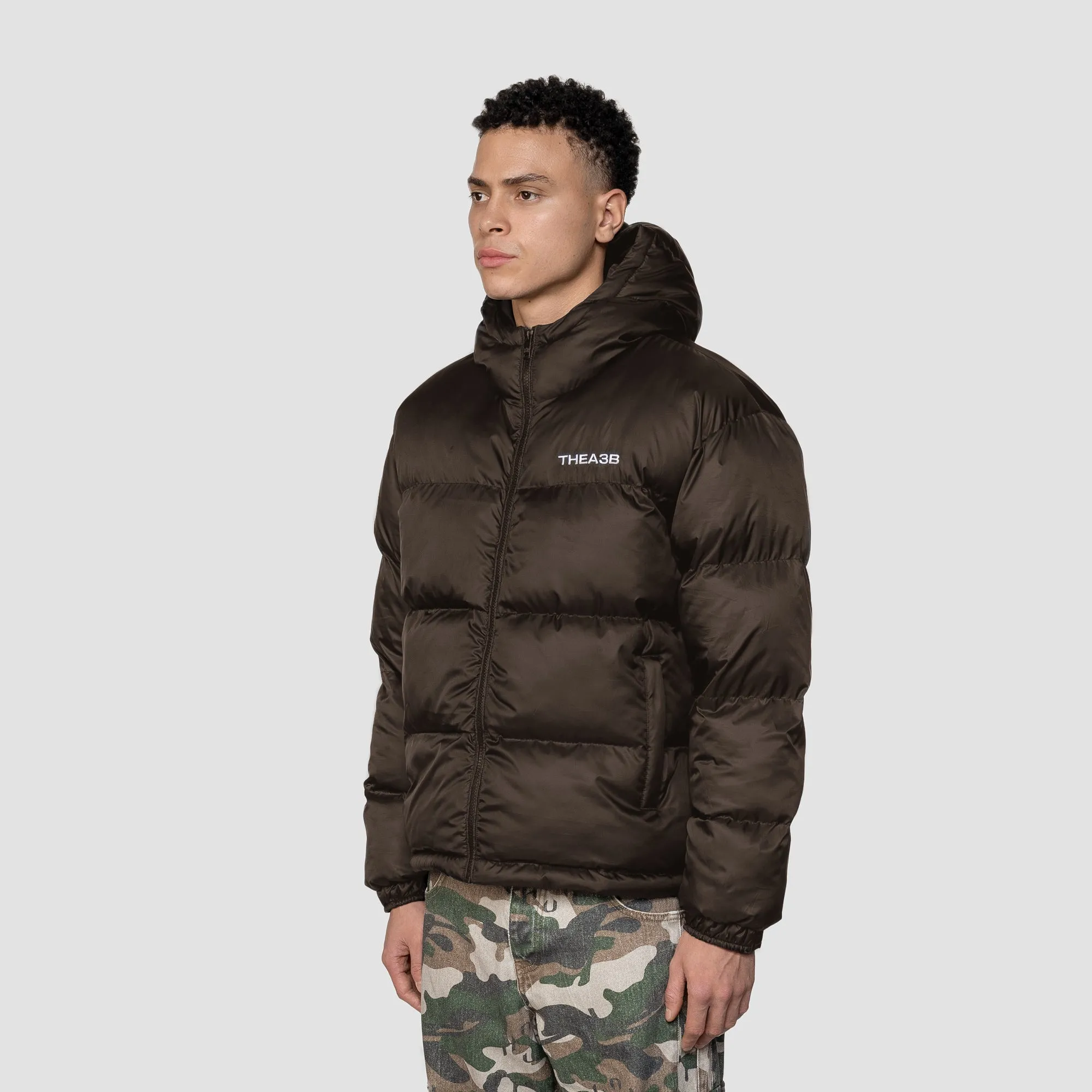 ESSENCE LOGO PUFFER FROSTED - COFFEE