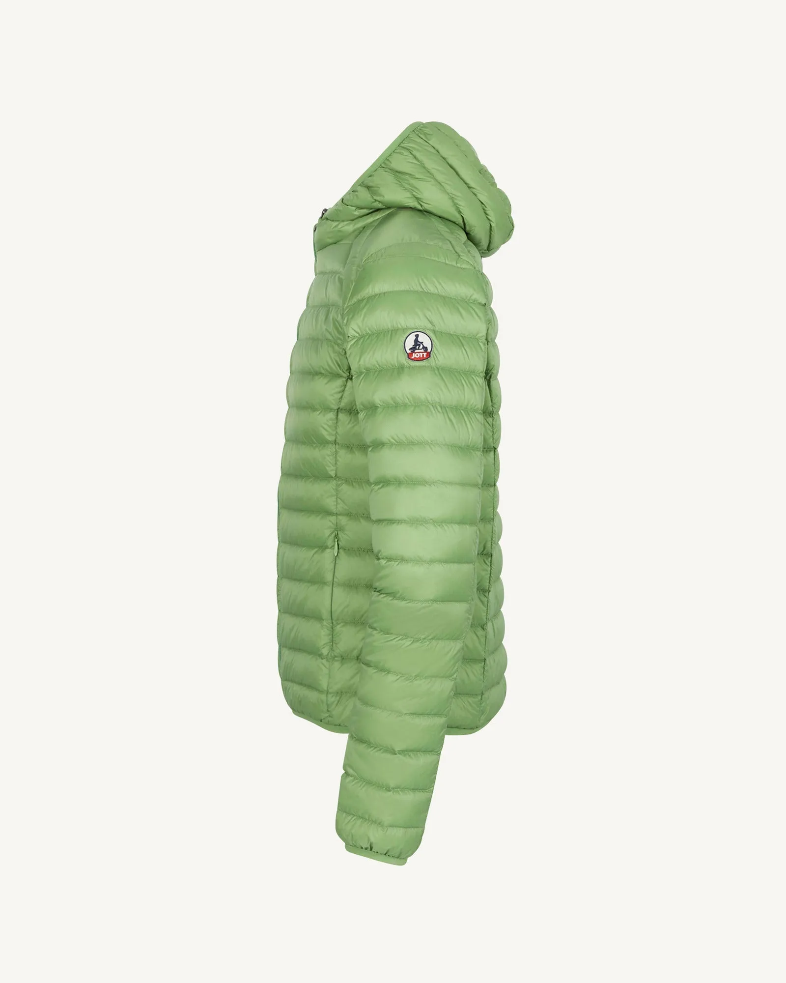 Fern green Nico lightweight hooded puffer jacket