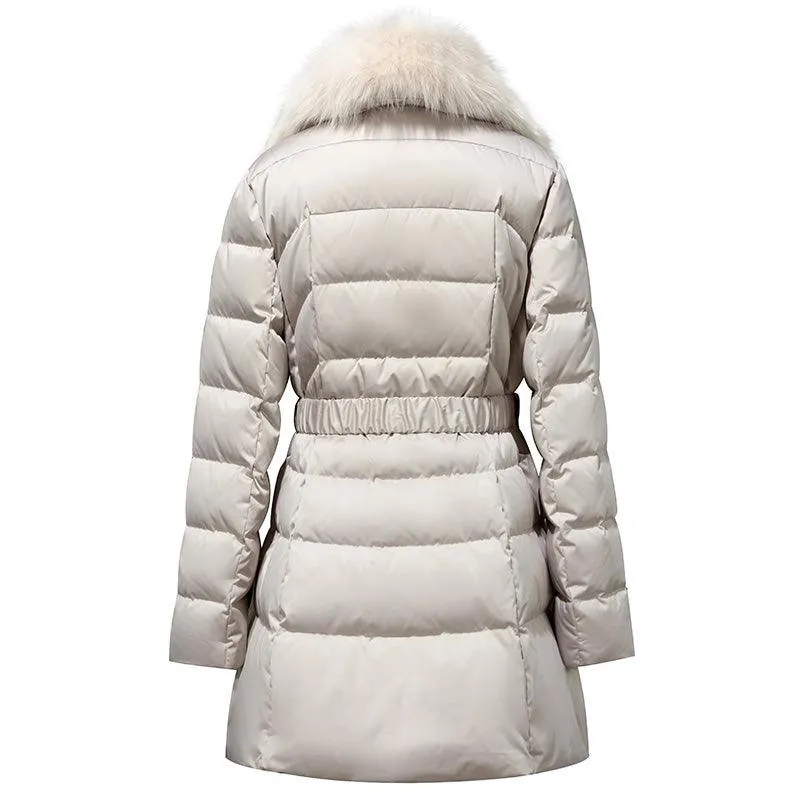 Fox Fur Collar Goose Down Jacket