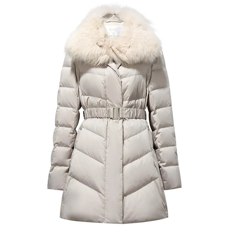 Fox Fur Collar Goose Down Jacket