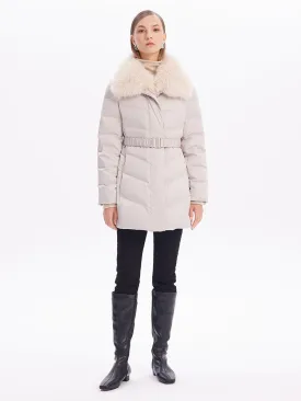 Fox Fur Collar Goose Down Jacket