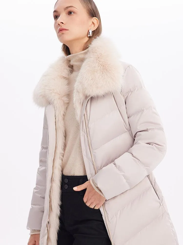 Fox Fur Collar Goose Down Jacket