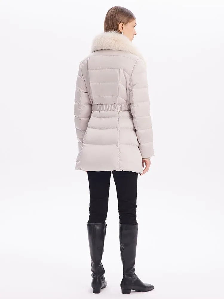 Fox Fur Collar Goose Down Jacket