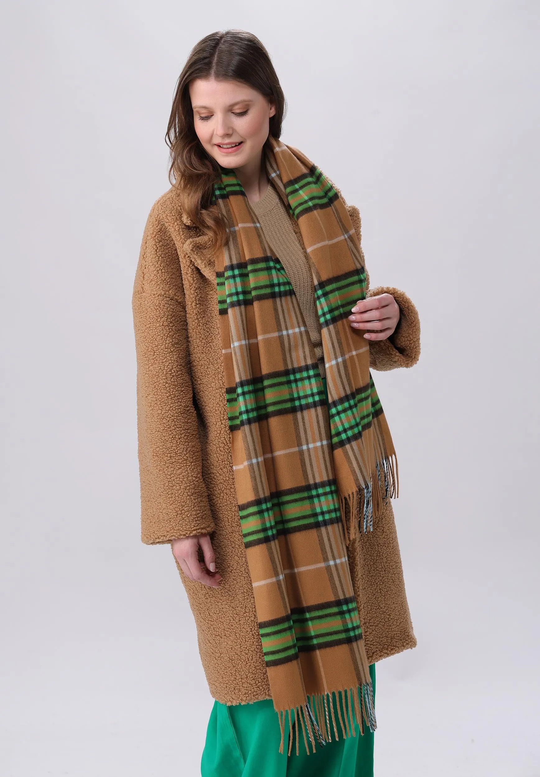 FRAAS Plaid Oversized Cashmink® Scarf