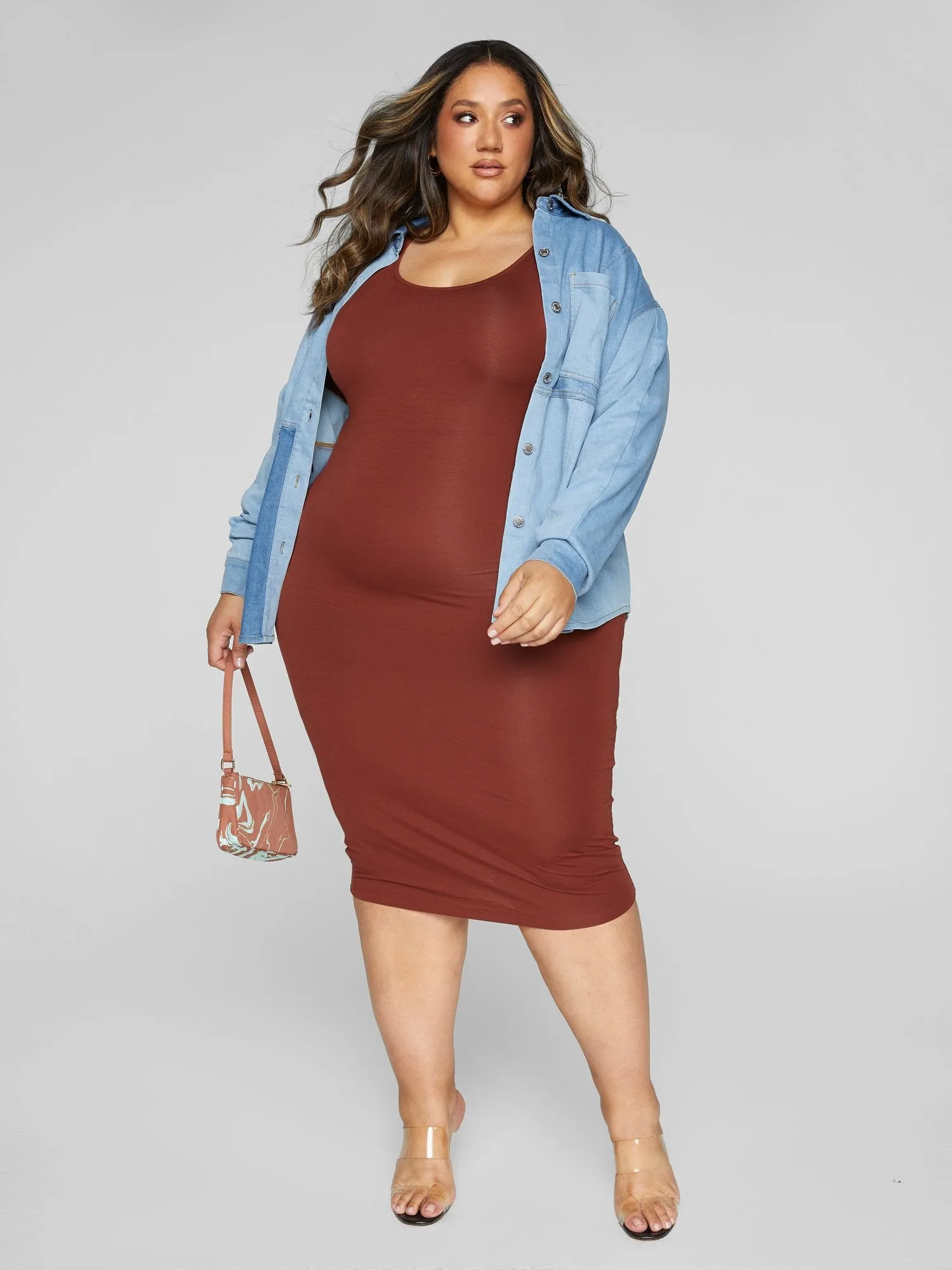 FTF Signature Long Sleeve Everyday Midi Dress