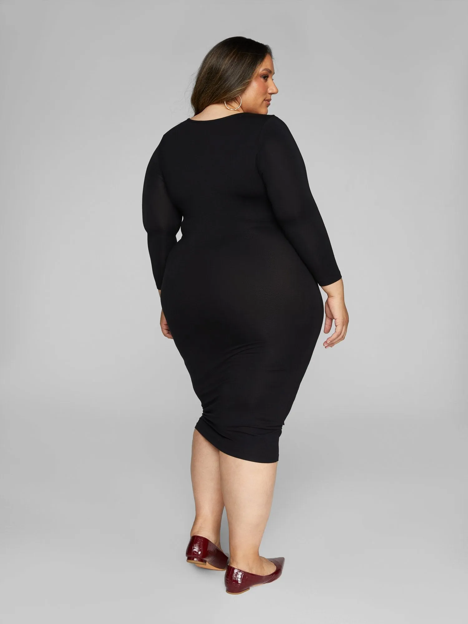 FTF Signature Long Sleeve Everyday Midi Dress