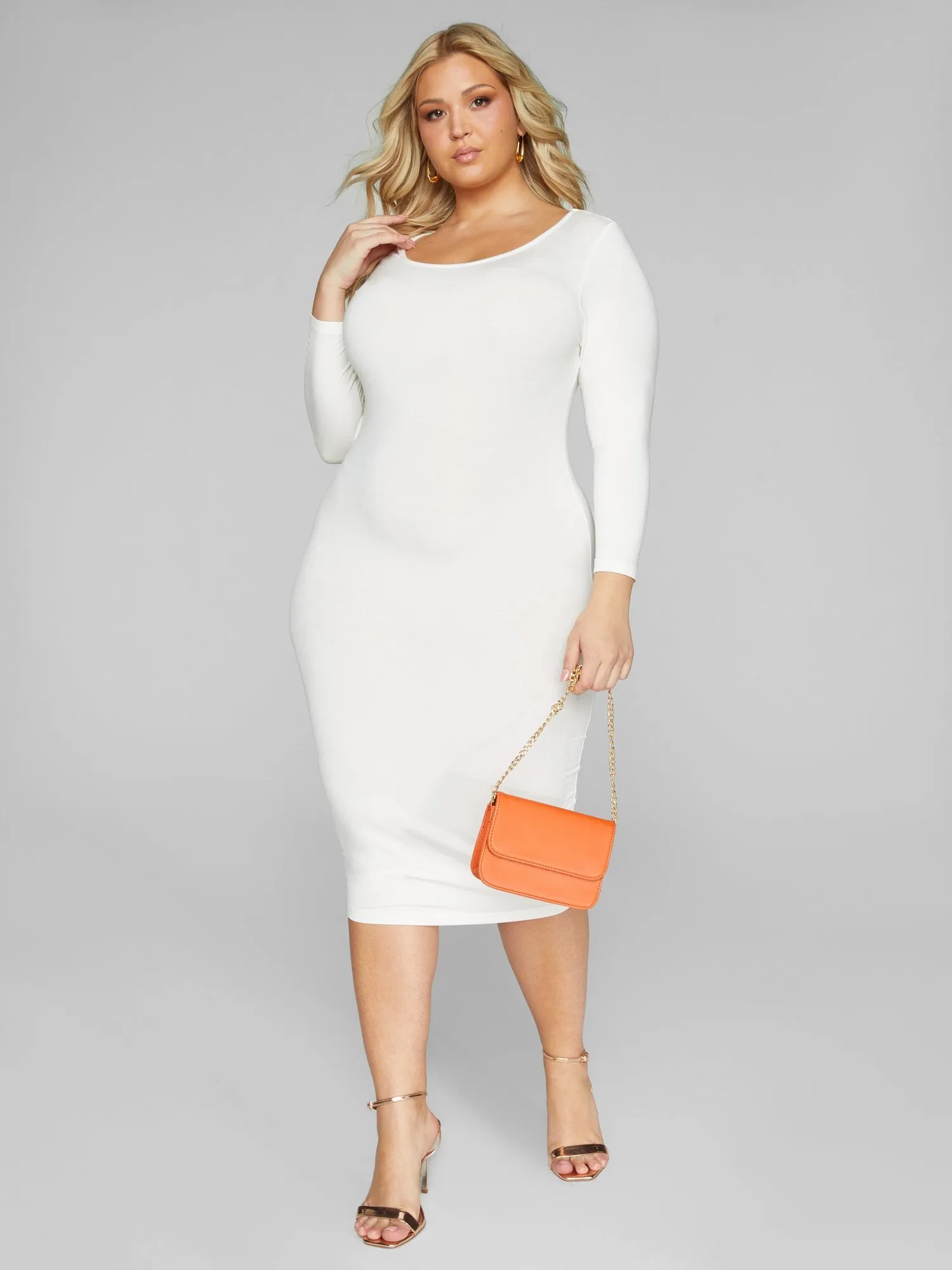 FTF Signature Long Sleeve Everyday Midi Dress