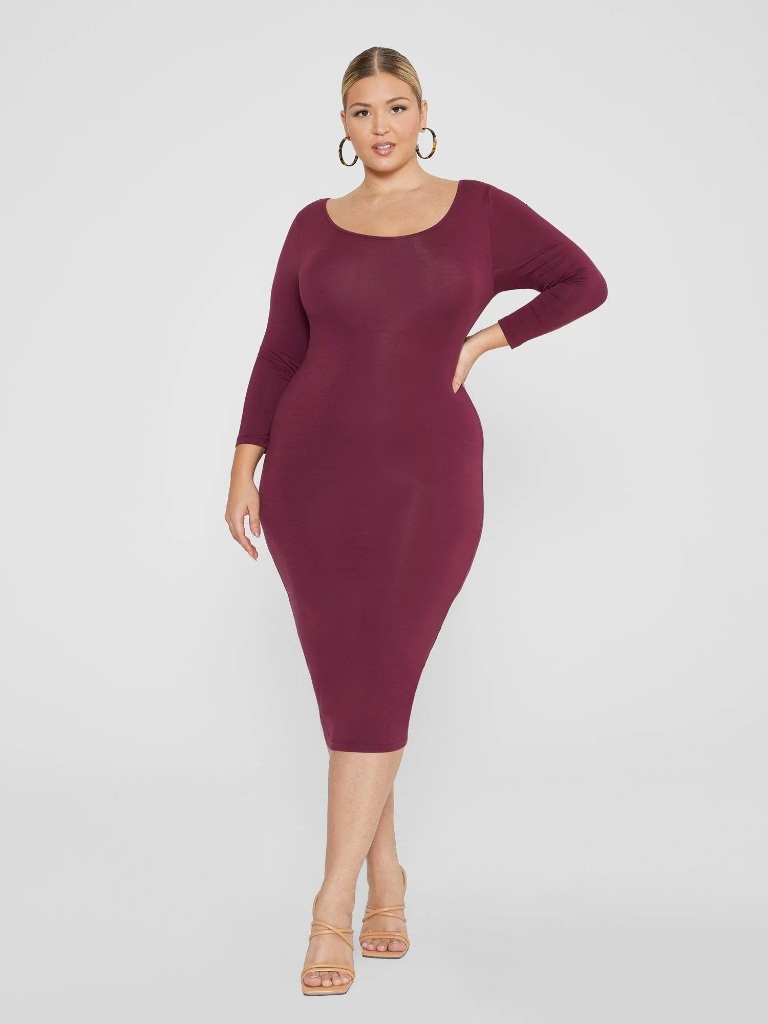 FTF Signature Long Sleeve Everyday Midi Dress