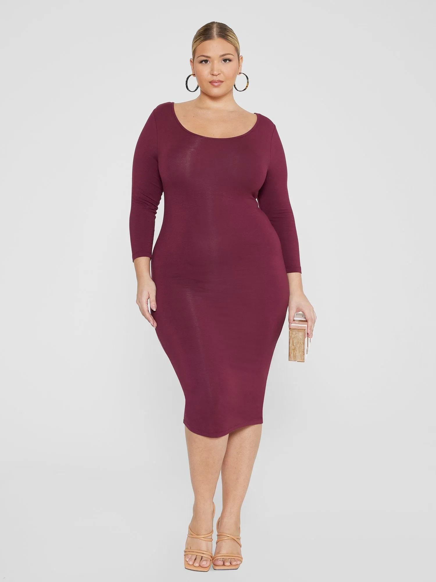 FTF Signature Long Sleeve Everyday Midi Dress