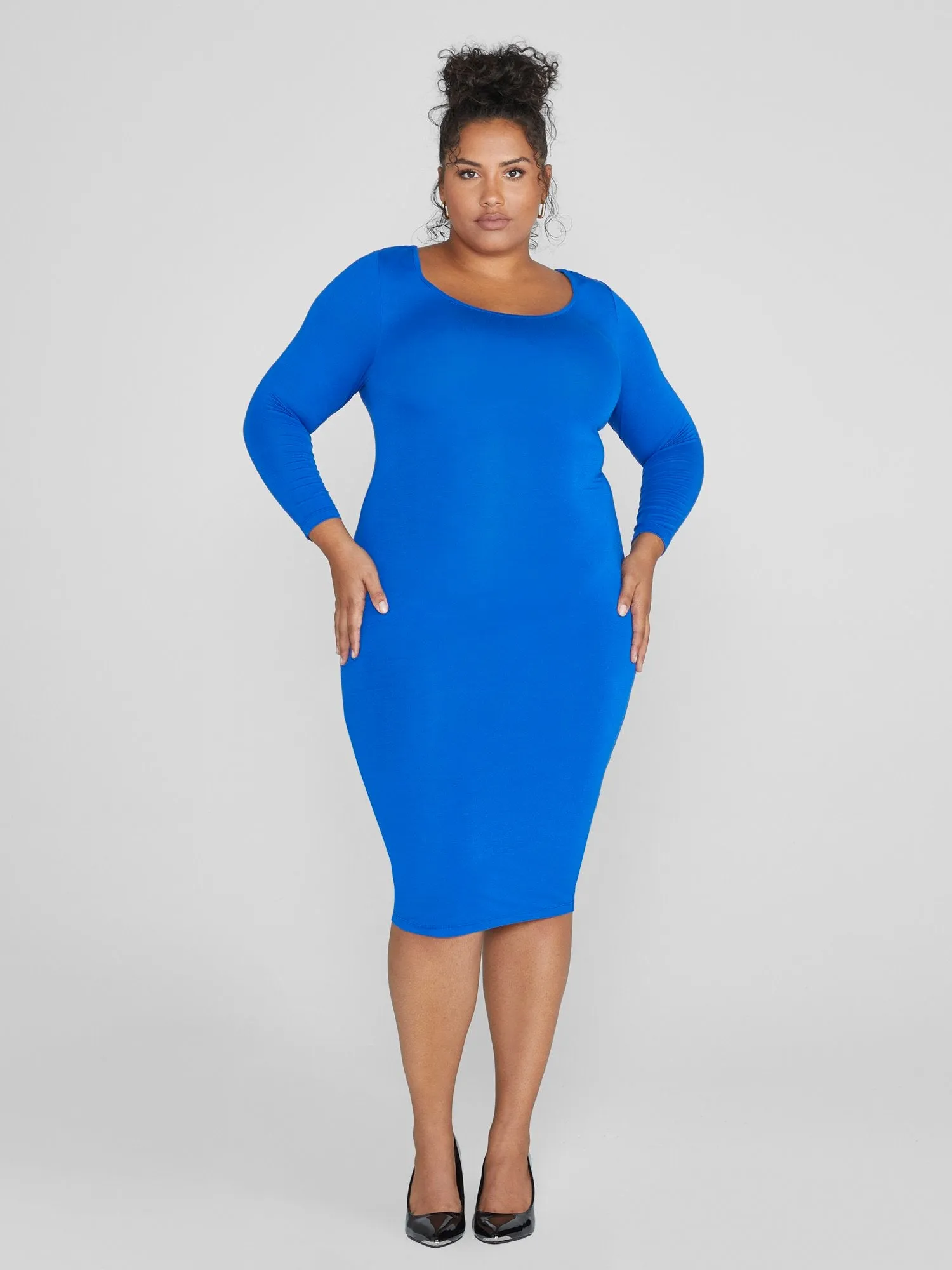 FTF Signature Long Sleeve Everyday Midi Dress