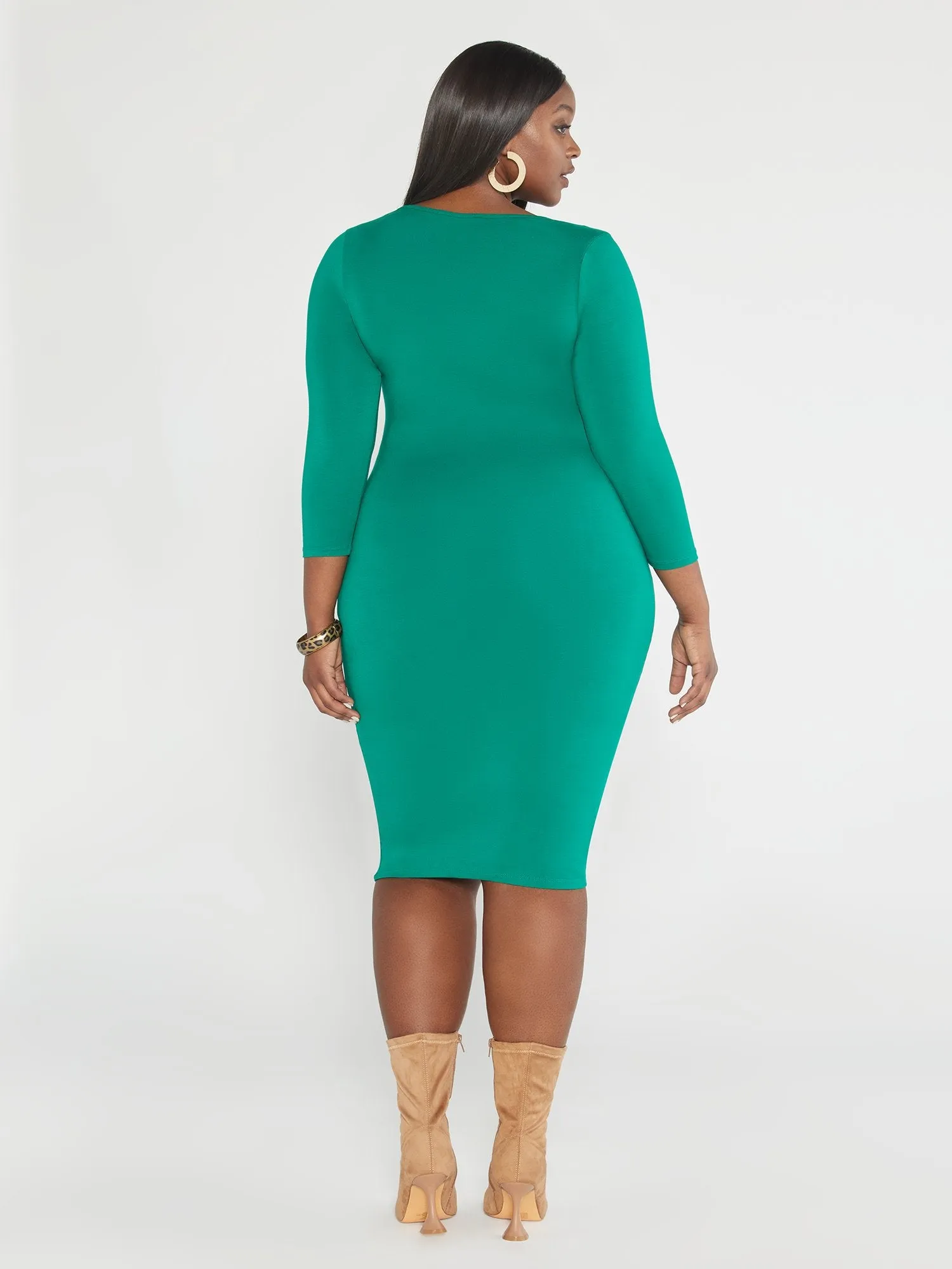 FTF Signature Long Sleeve Everyday Midi Dress