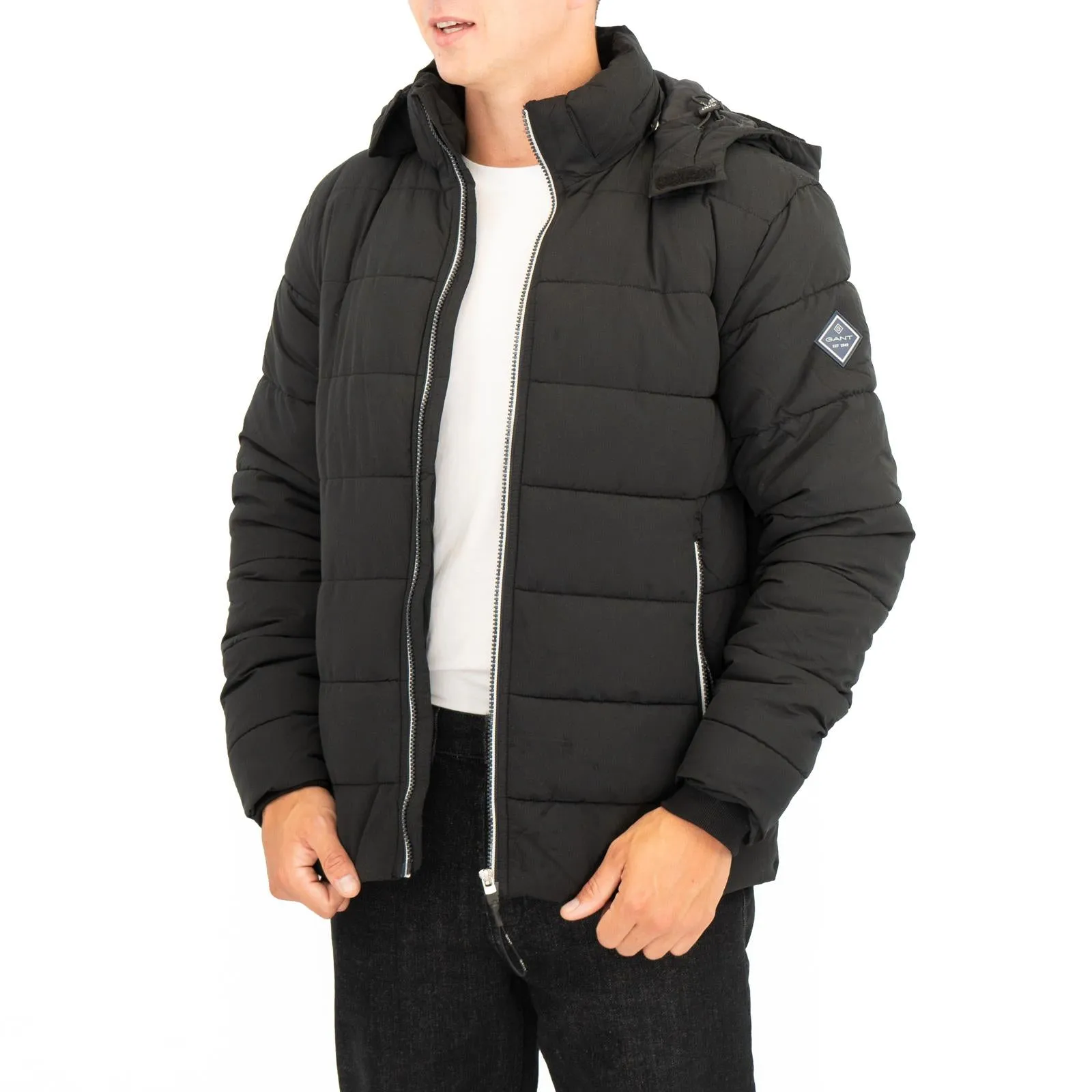 GANT Mens Jacket Coat Active Cloud Padded Black