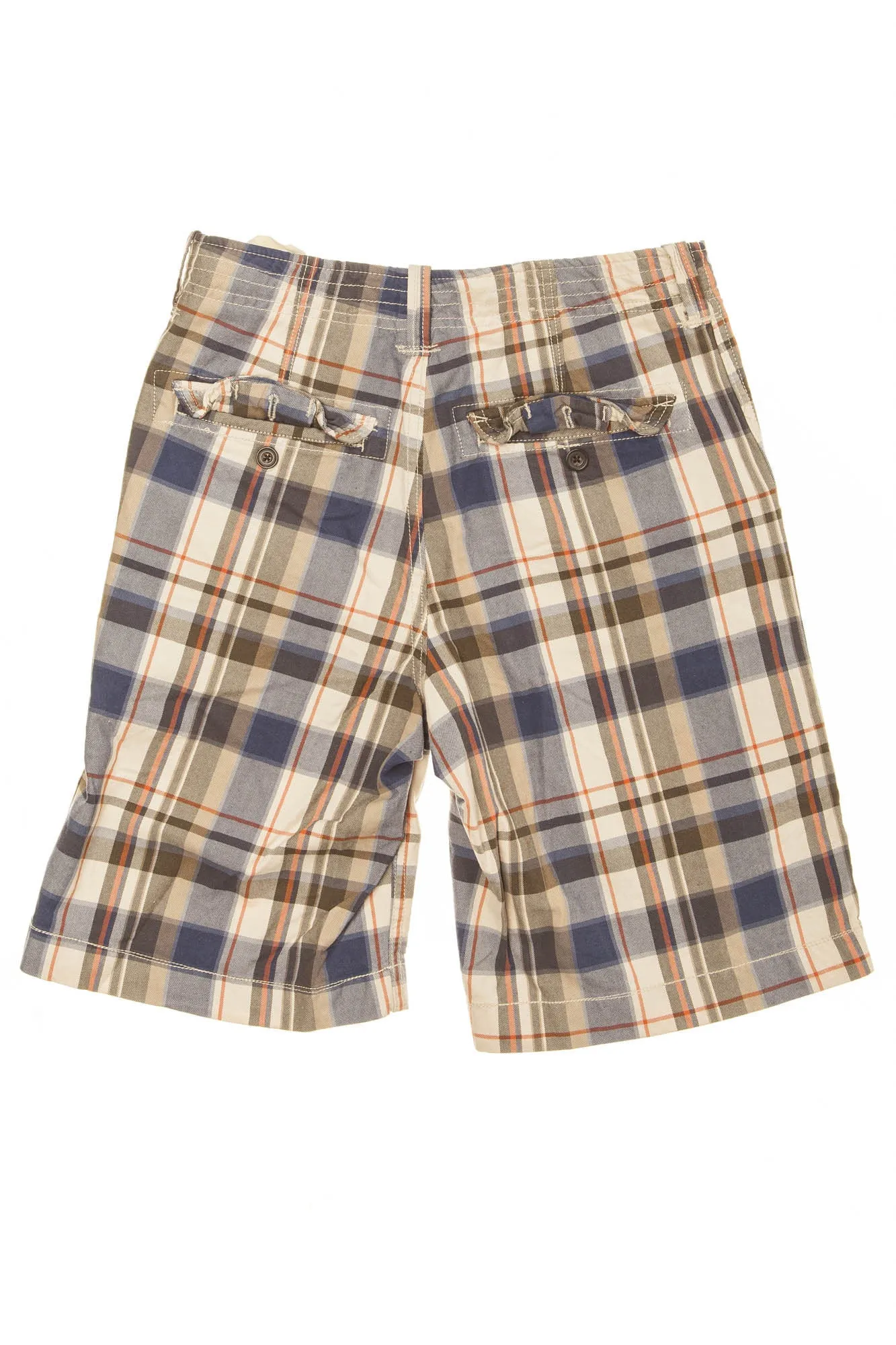 GapKids - Brown and Orange Plaid Shorts - 14