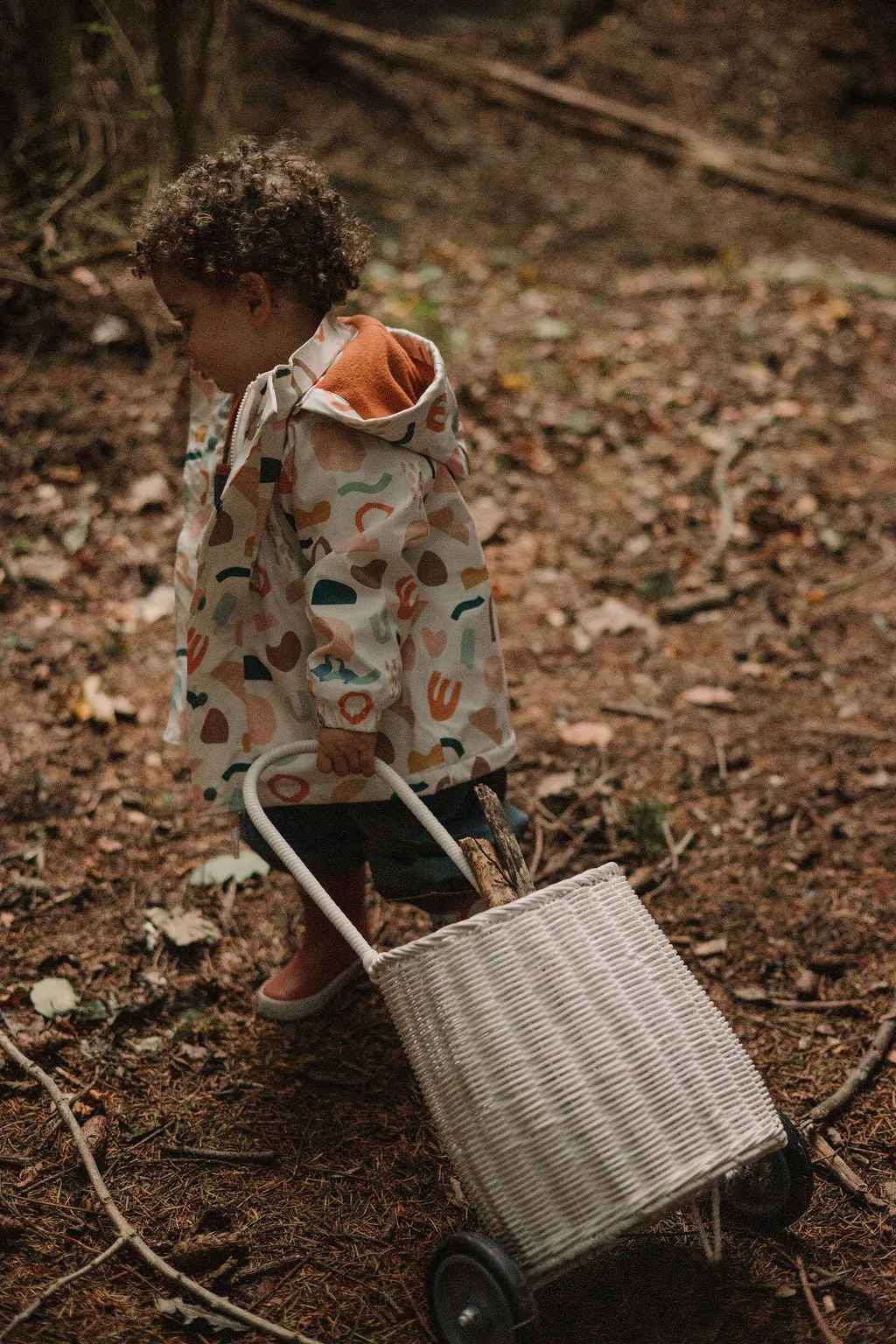 Geometric Print Puddle Duck Kids Raincoat