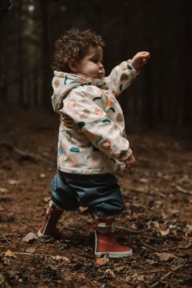 Geometric Print Puddle Duck Kids Raincoat