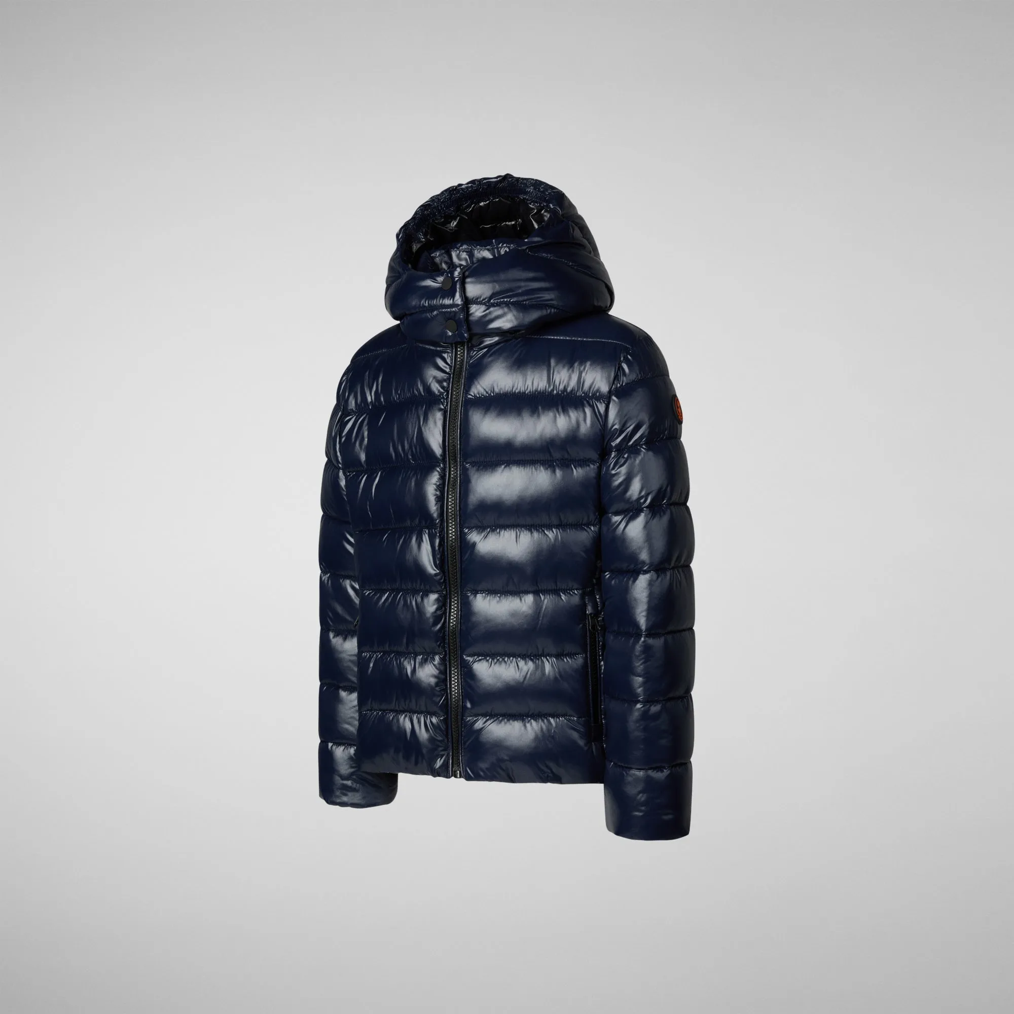 Girls' animal free puffer jacket Evadine in blue black