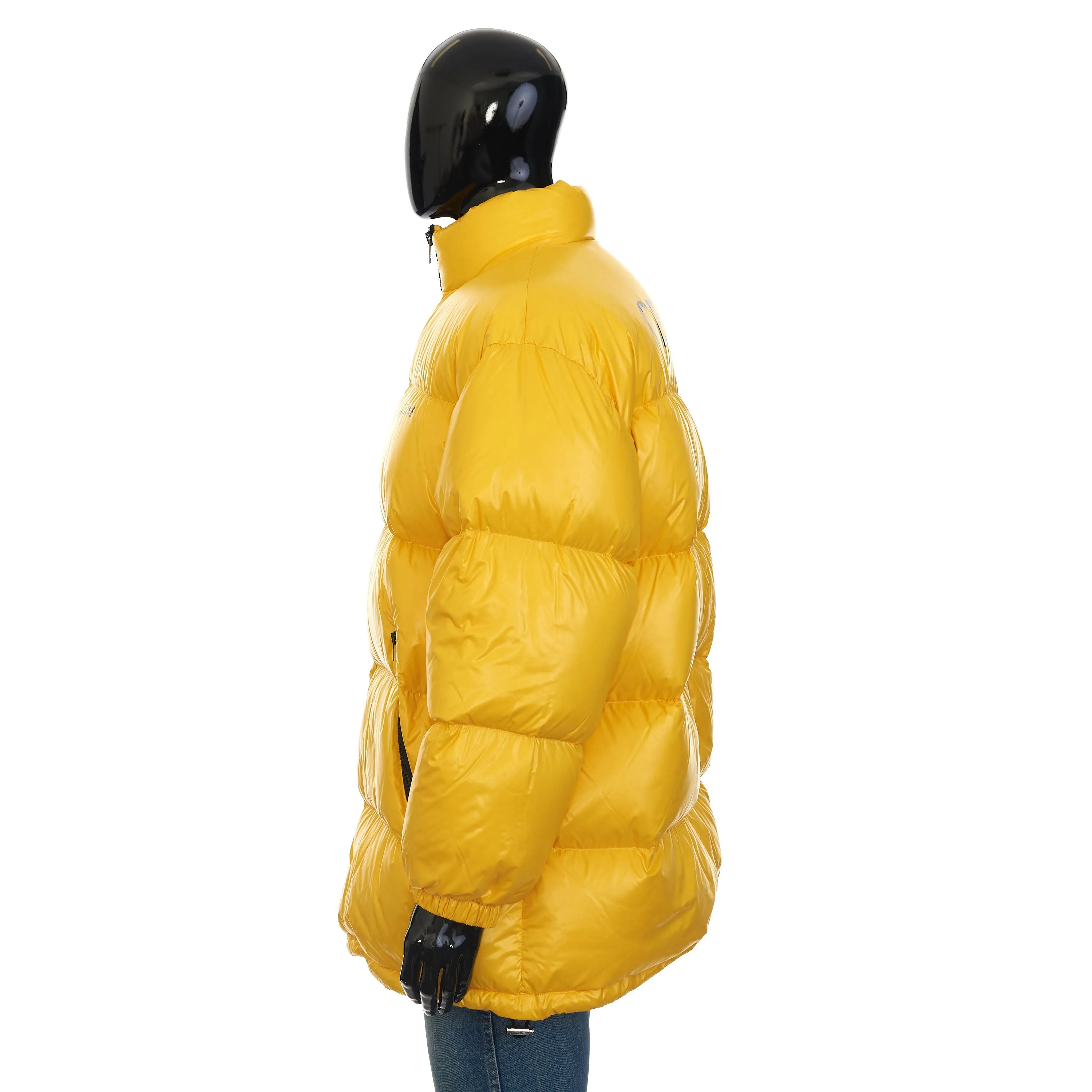 Goose Down Parka Coat In Quilted Lightweight Polyamide With Print