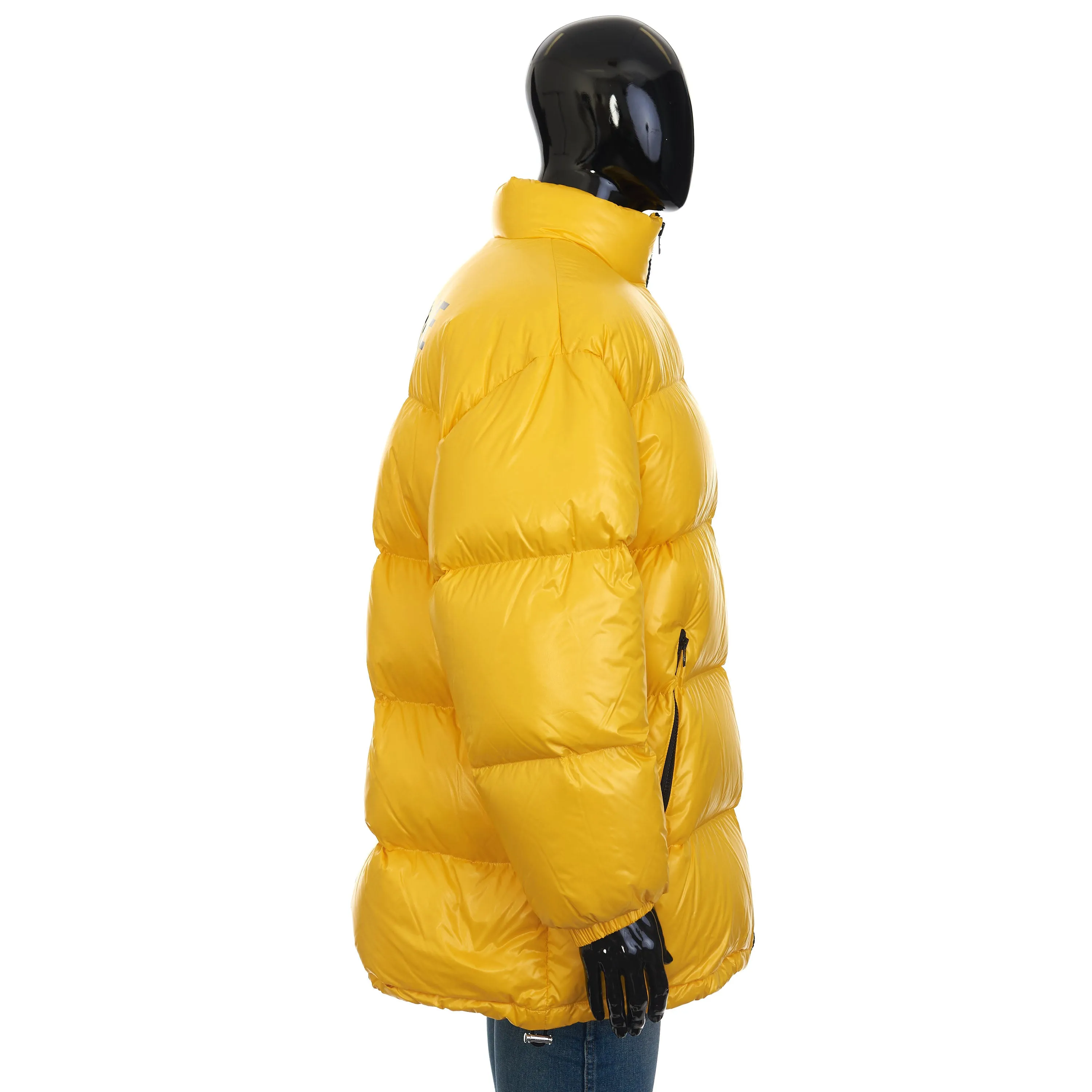 Goose Down Parka Coat In Quilted Lightweight Polyamide With Print