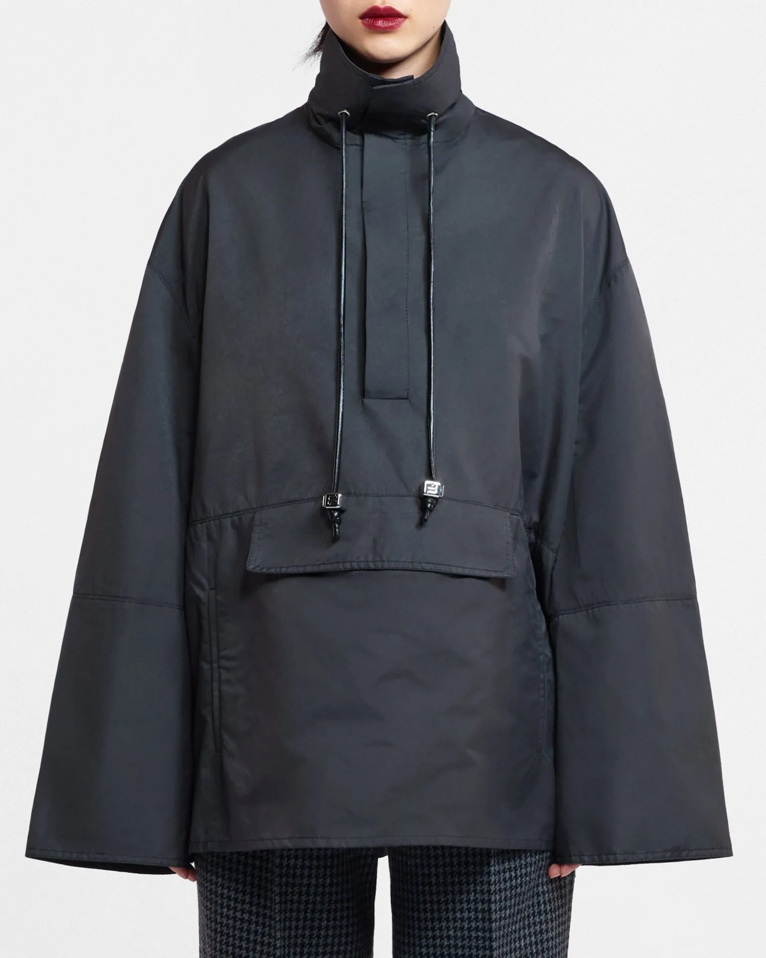 Helena - Technical-Fabric Smock Jacket - Off - Off Black