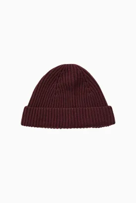 Joseph Light Cardigan Stitch Hat - Merlot