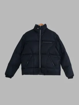 Kenzo Homme 1990s black nylon high neck down jacket - M L