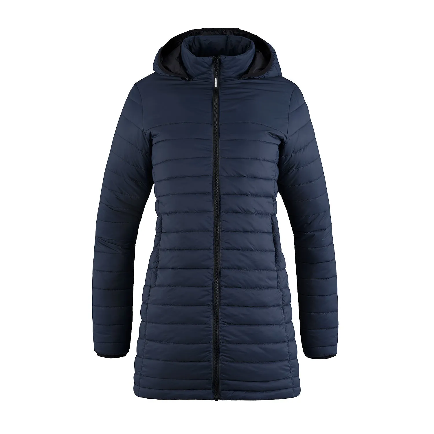 L00903 - Glacier Bay - Ladies Full Length Puffy Jacket w/ Detachable Hood