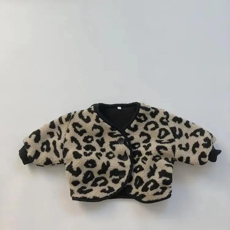 Leopard Print Button Up Jacket