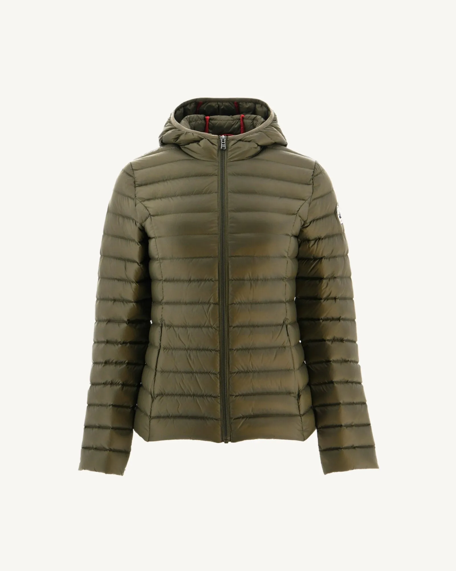 Lightweight hooded down jacket Army Cloe