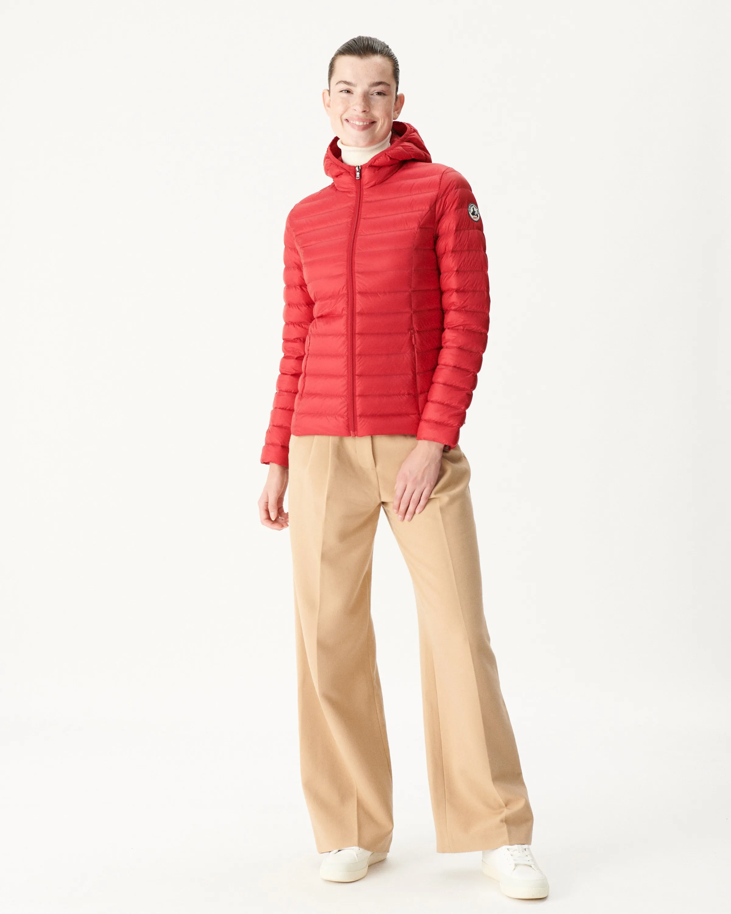 Lightweight hooded down jacket Red Cloe