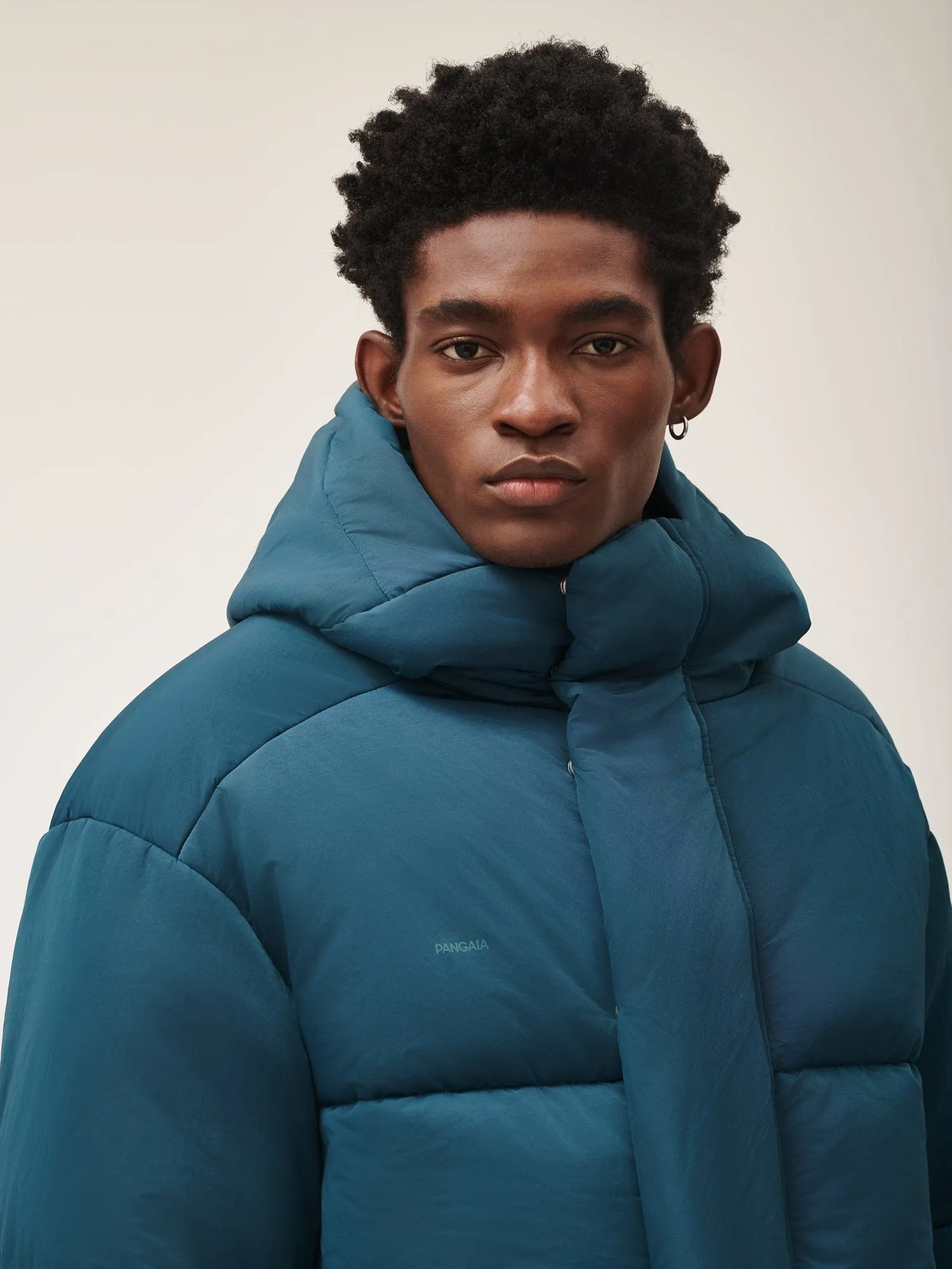 Men’s Flower-Warmth Recycled Nylon Puffer—storm blue