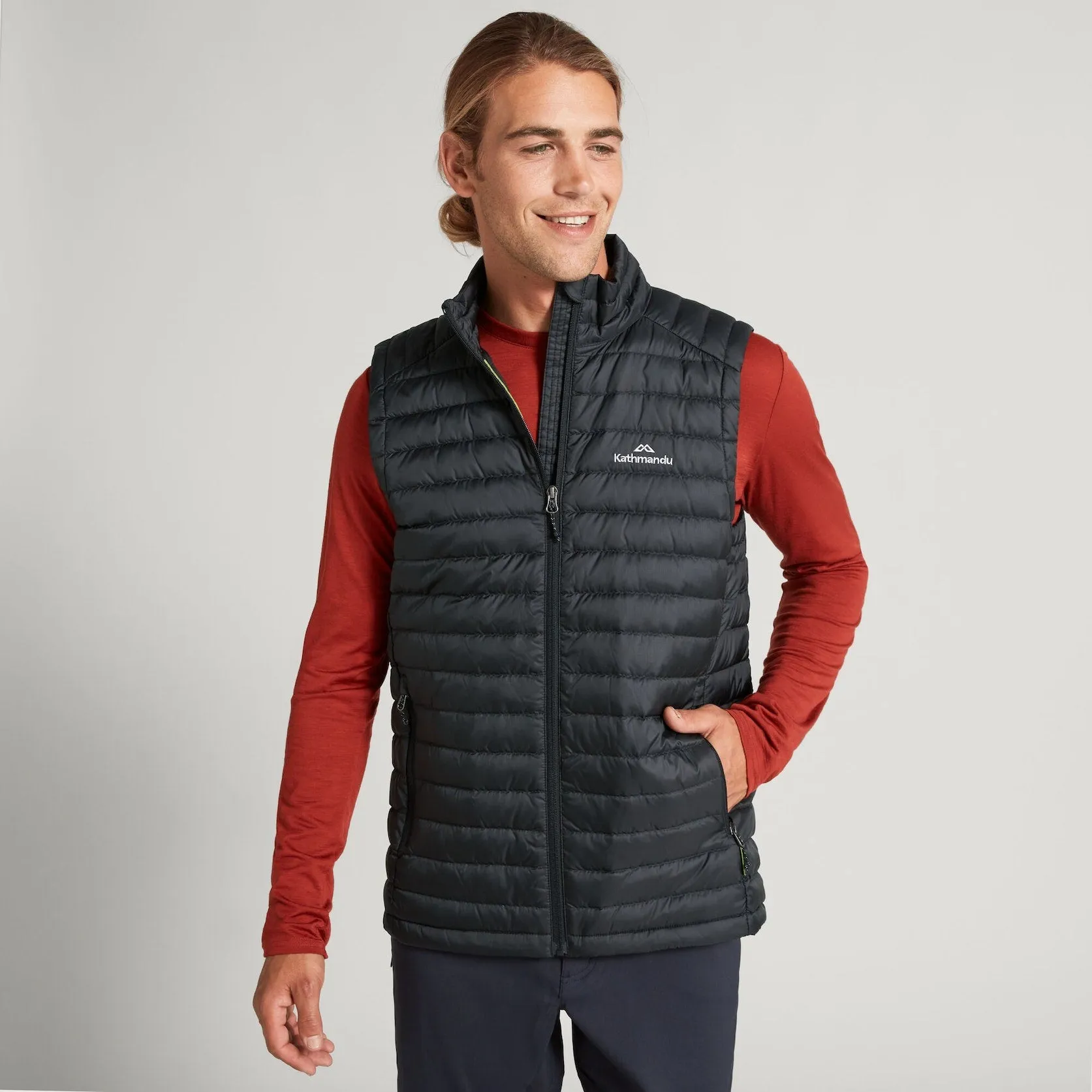 Men's Kathmandu HELI R 600 Fill Feather Down Body Warmer {KA-B0230}