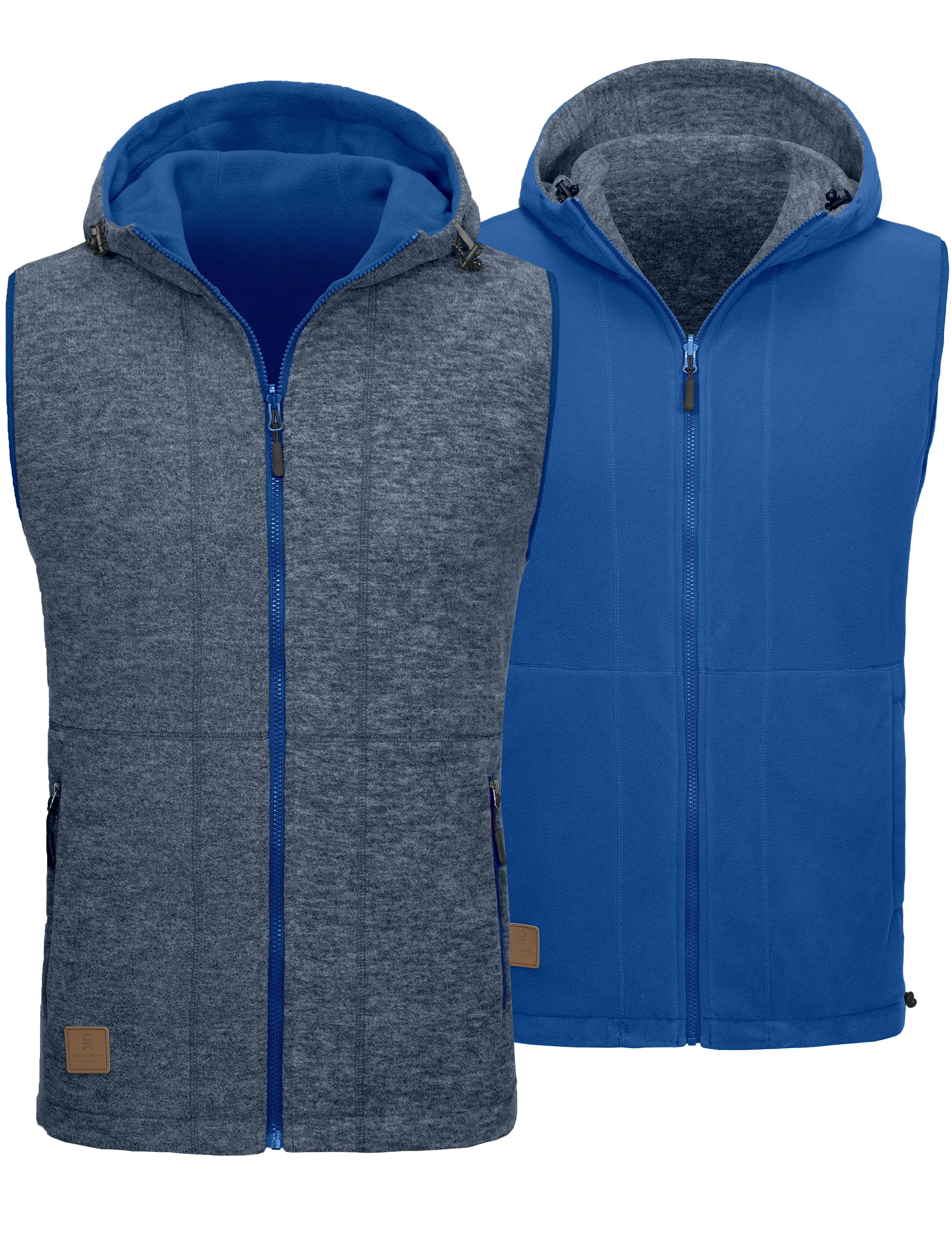 Men's Lightweight Reversible Fleece Hood Vest