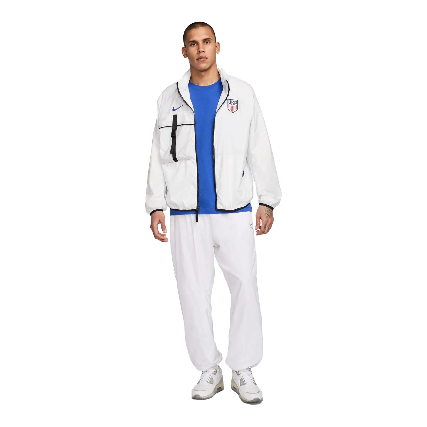 Men's Nike USA Halo Anthem White Jacket