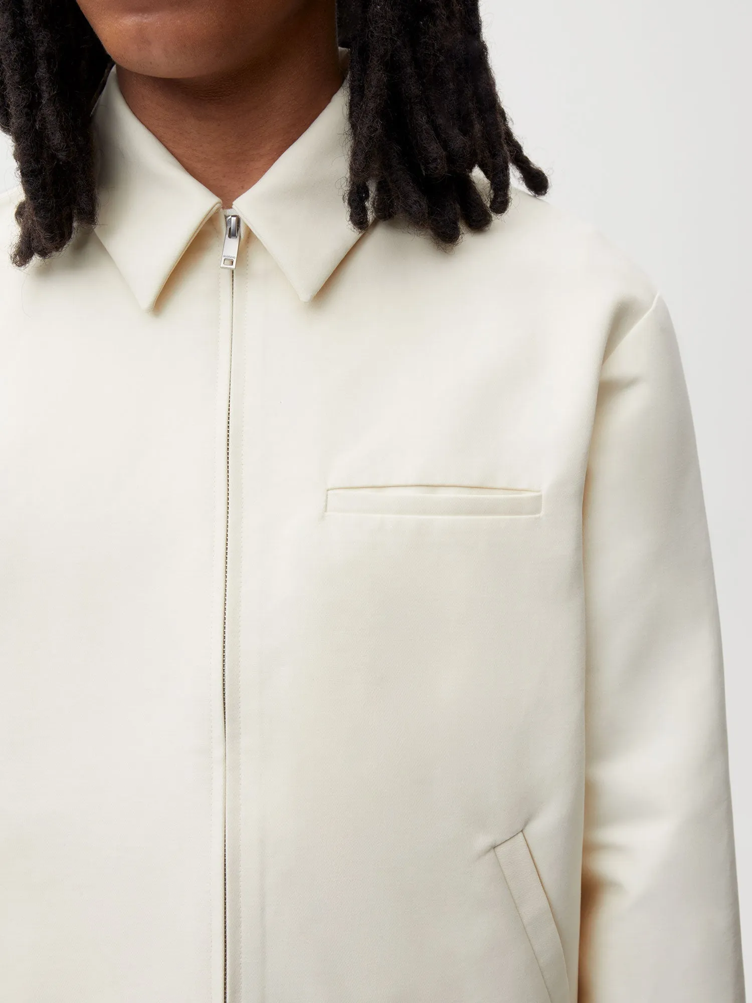 Mens Organic Cotton Harrington Jacket—elderflower