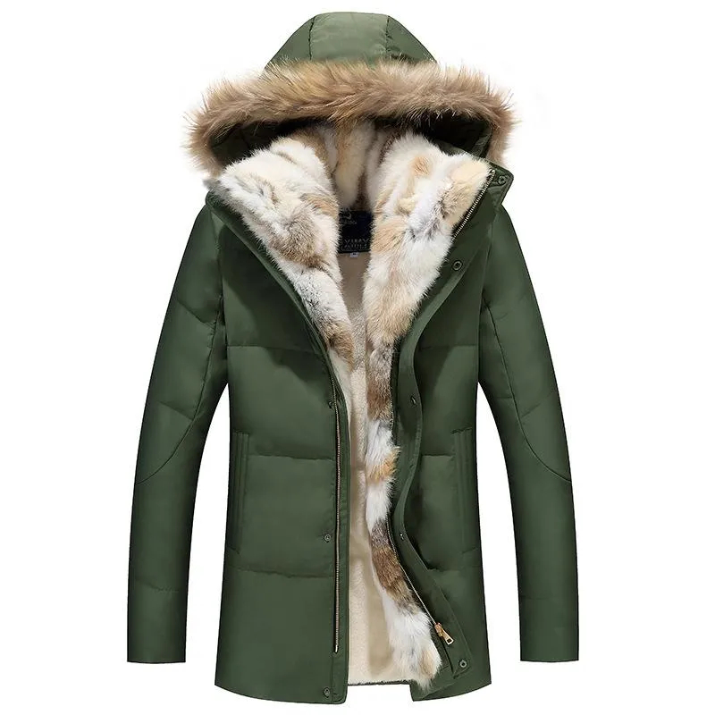 Men's Thicken Fur Down Jacket