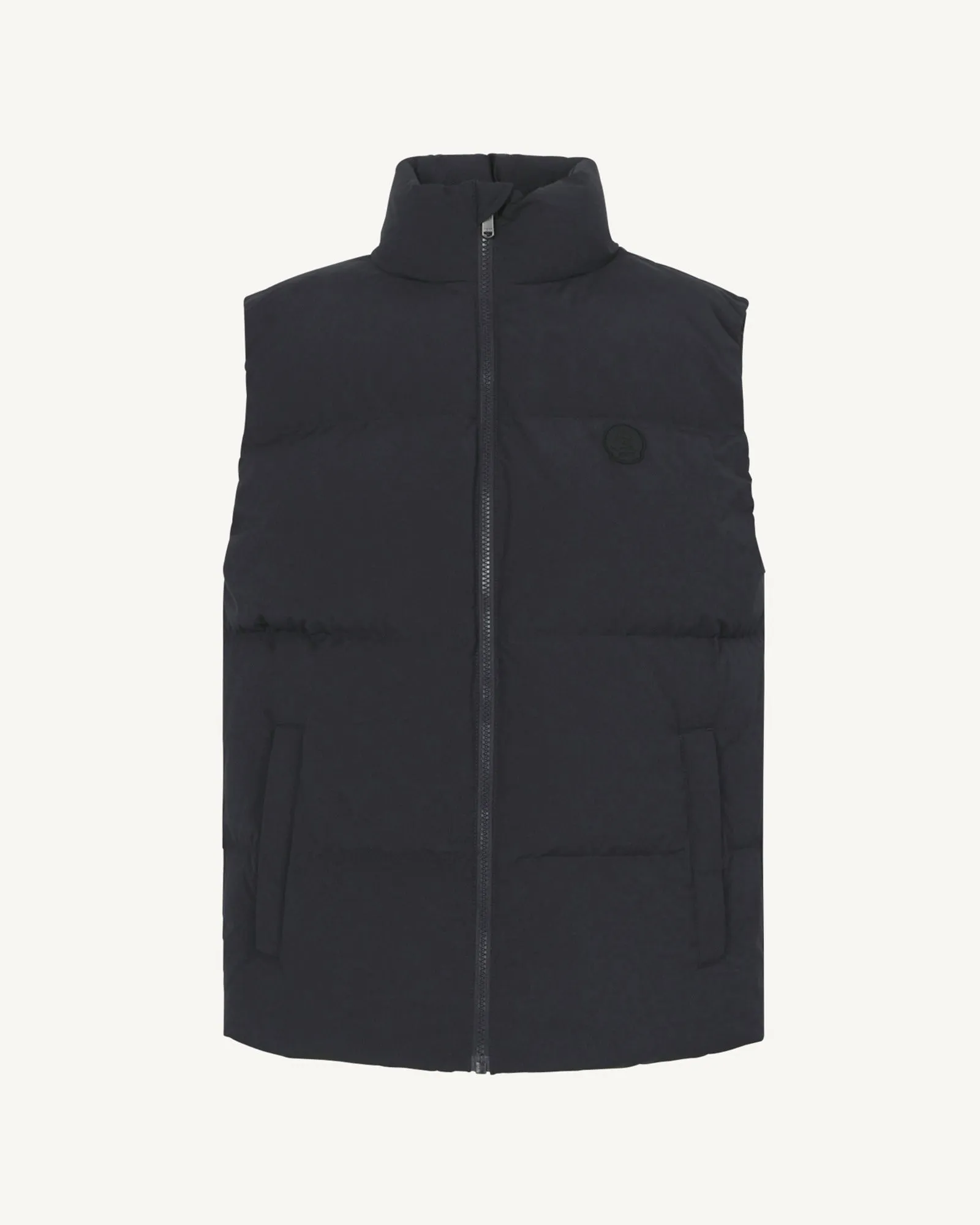 Nagano mixed puffer-style winter gilet Black