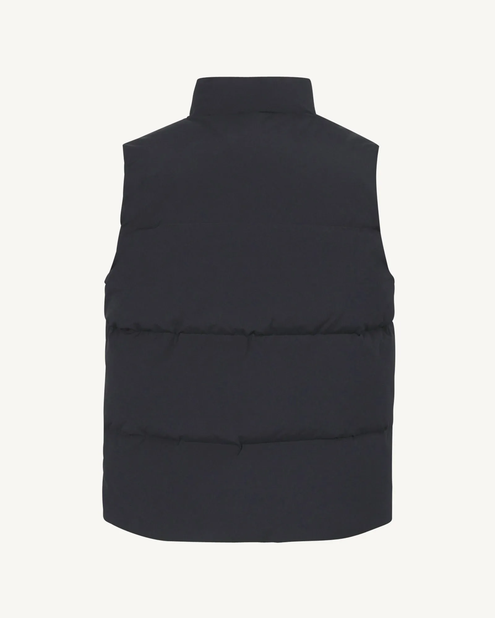 Nagano mixed puffer-style winter gilet Black