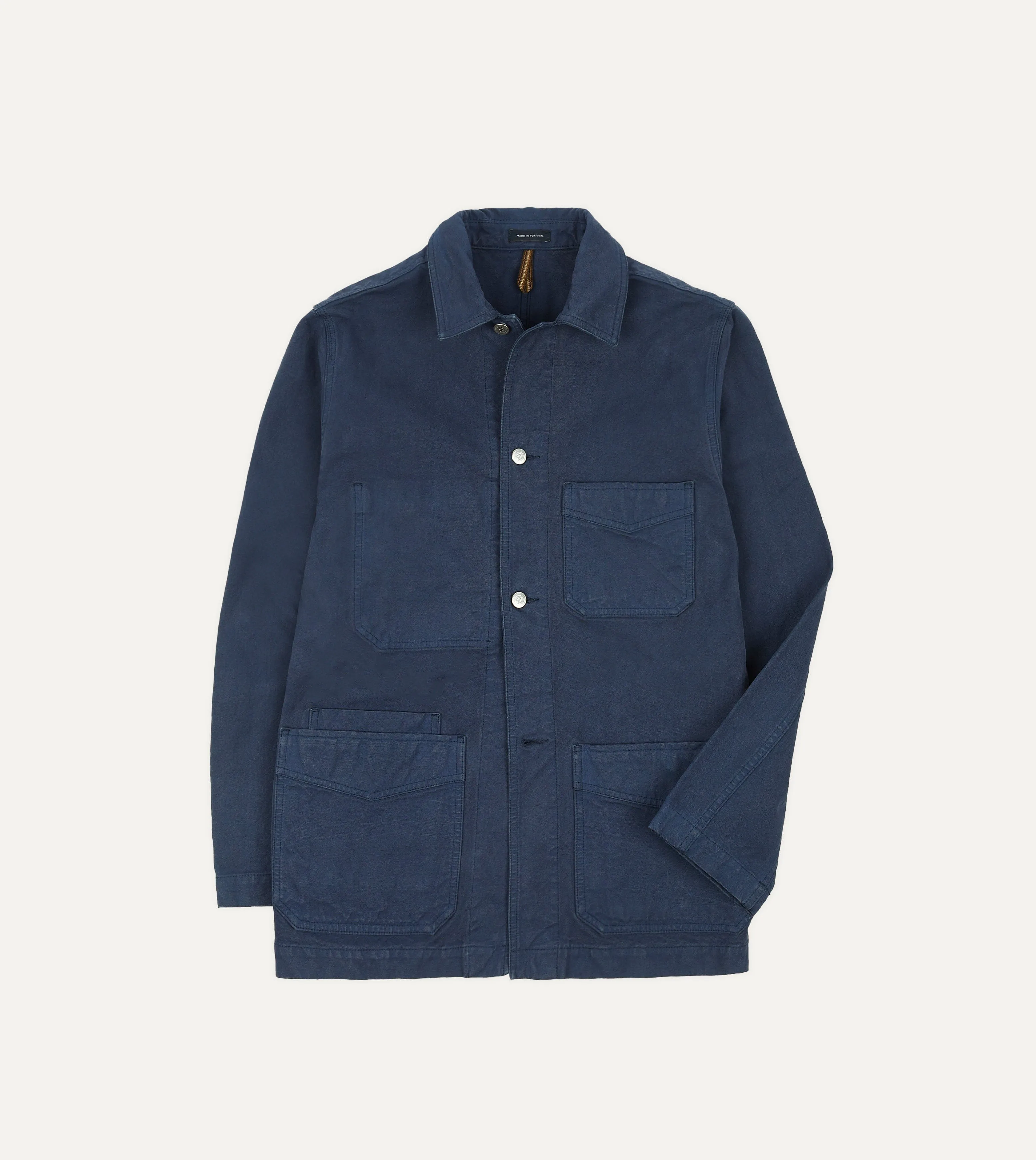 Navy Cotton Duck Canvas Five-Pocket Chore Jacket