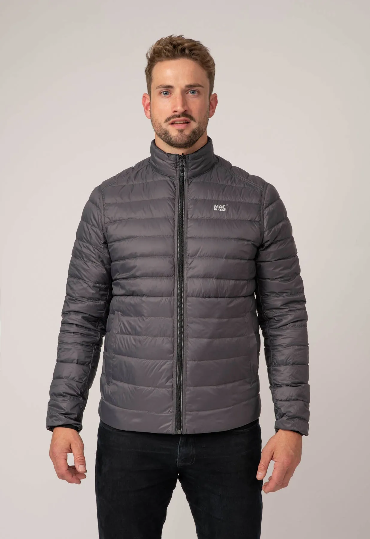 Polar II Mens Down Jacket - Jet Black Charcoal