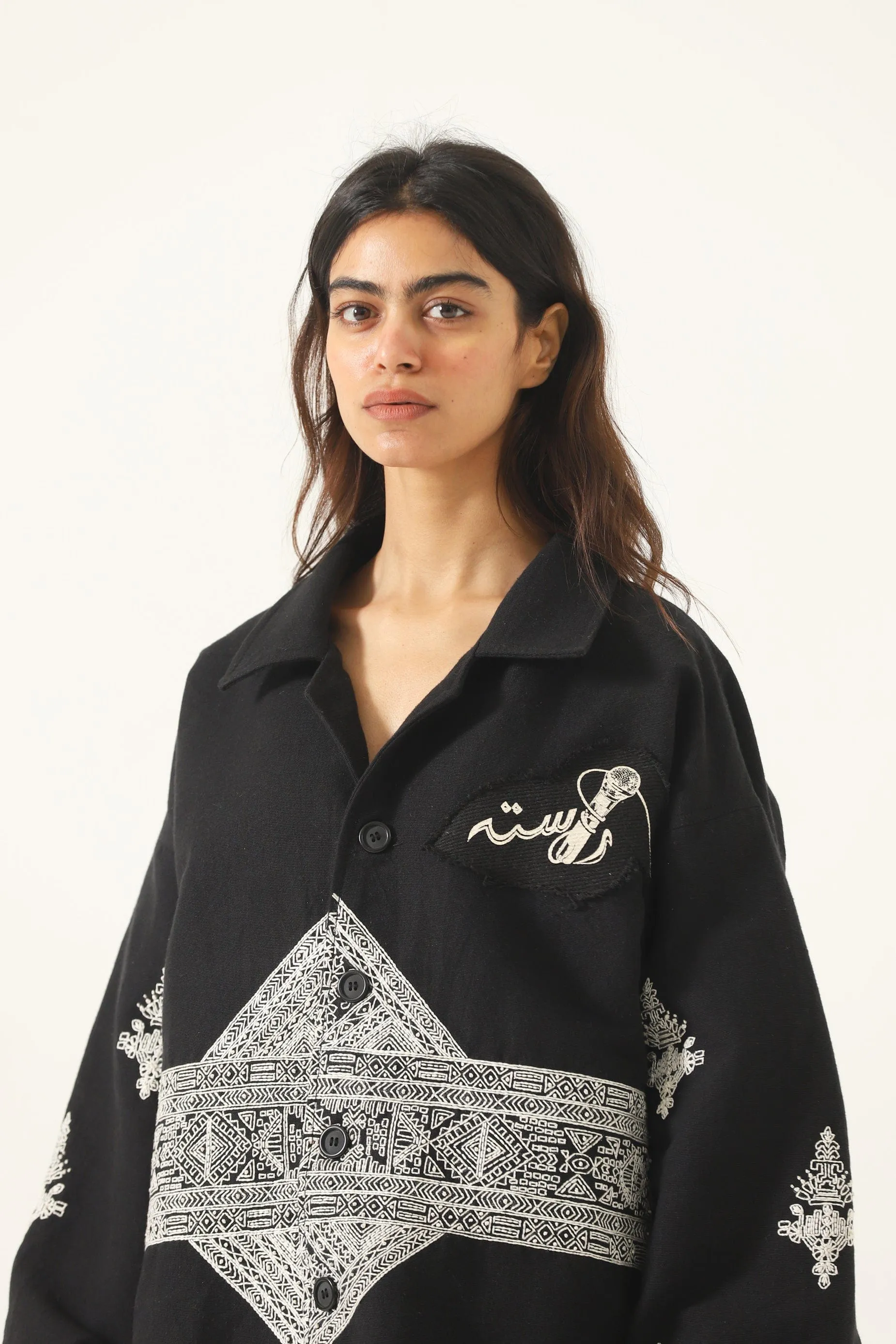 "MULHOLLAND" HAND EMBROIDERED LIGHTWEIGHT JACKET