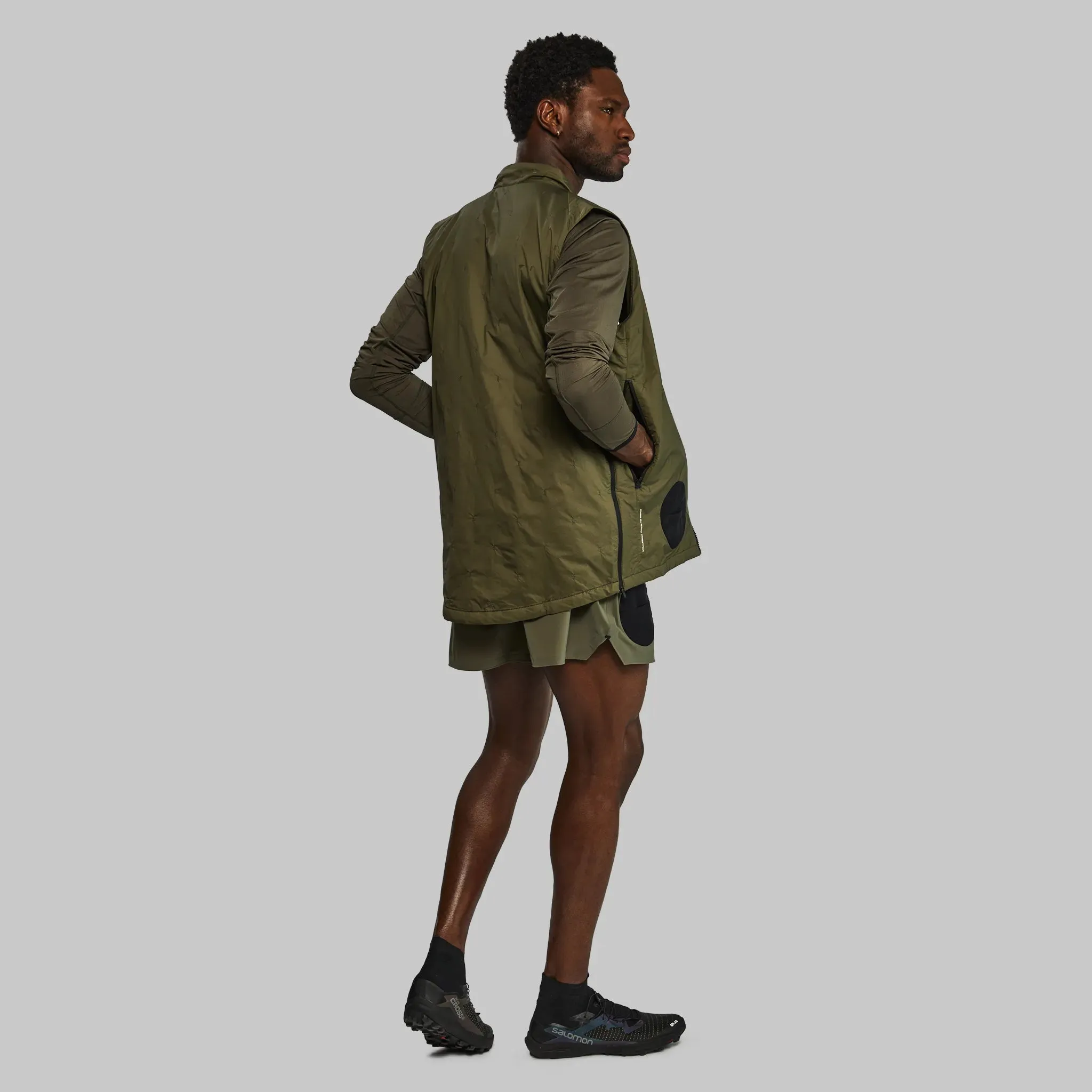 Race to Zero Puffer Vest. Khaki edition