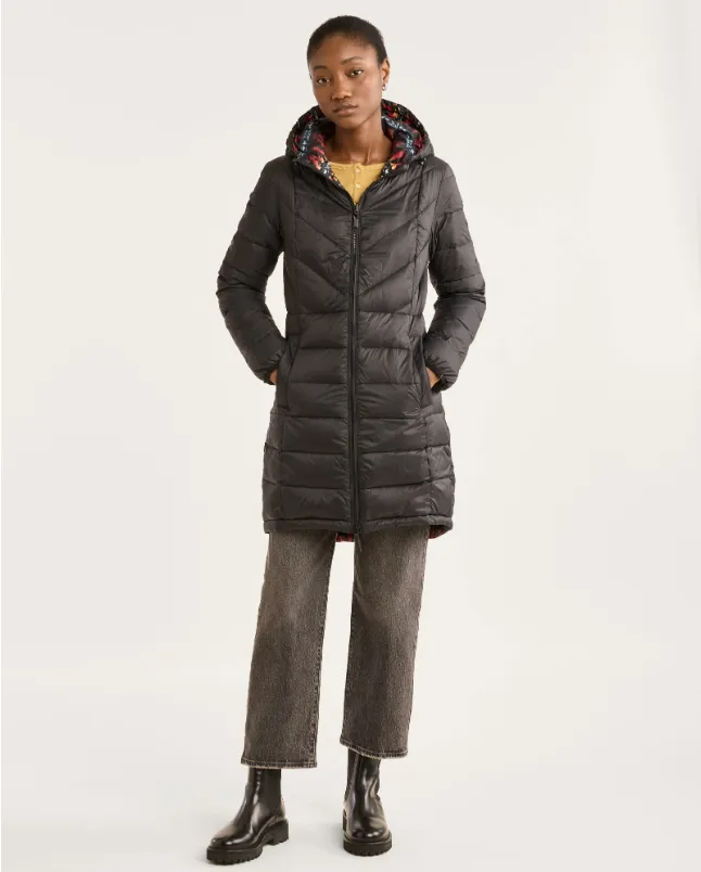 Sapphire-Long Packable Parka<br>Tucson Black